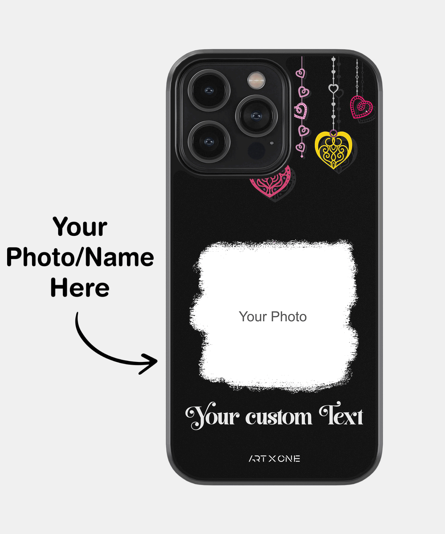 Custom Couple Photo & Names Mobile Back Cover