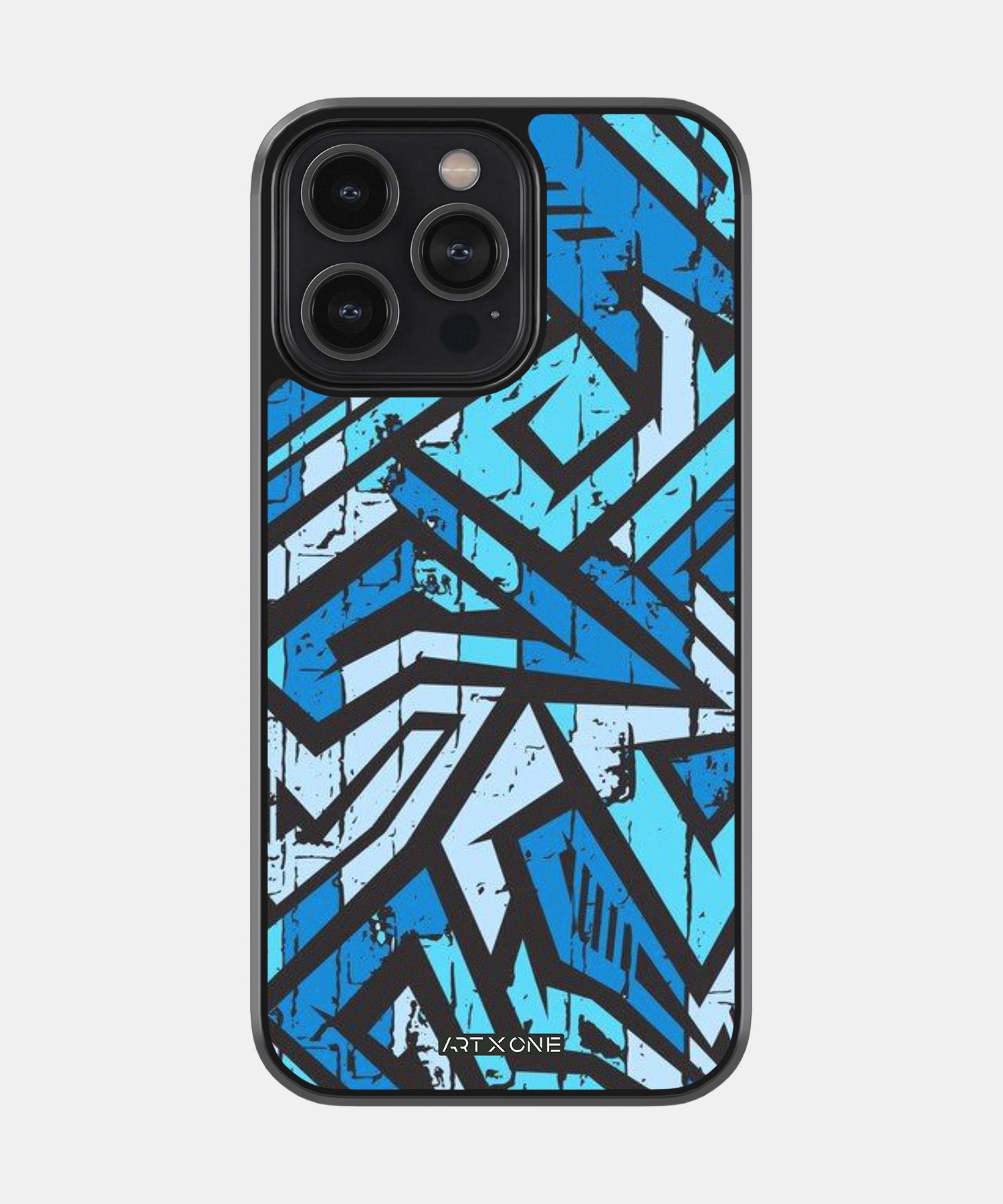 Abstract Blue Stripes Geometric Pattern Mobile Back Cover