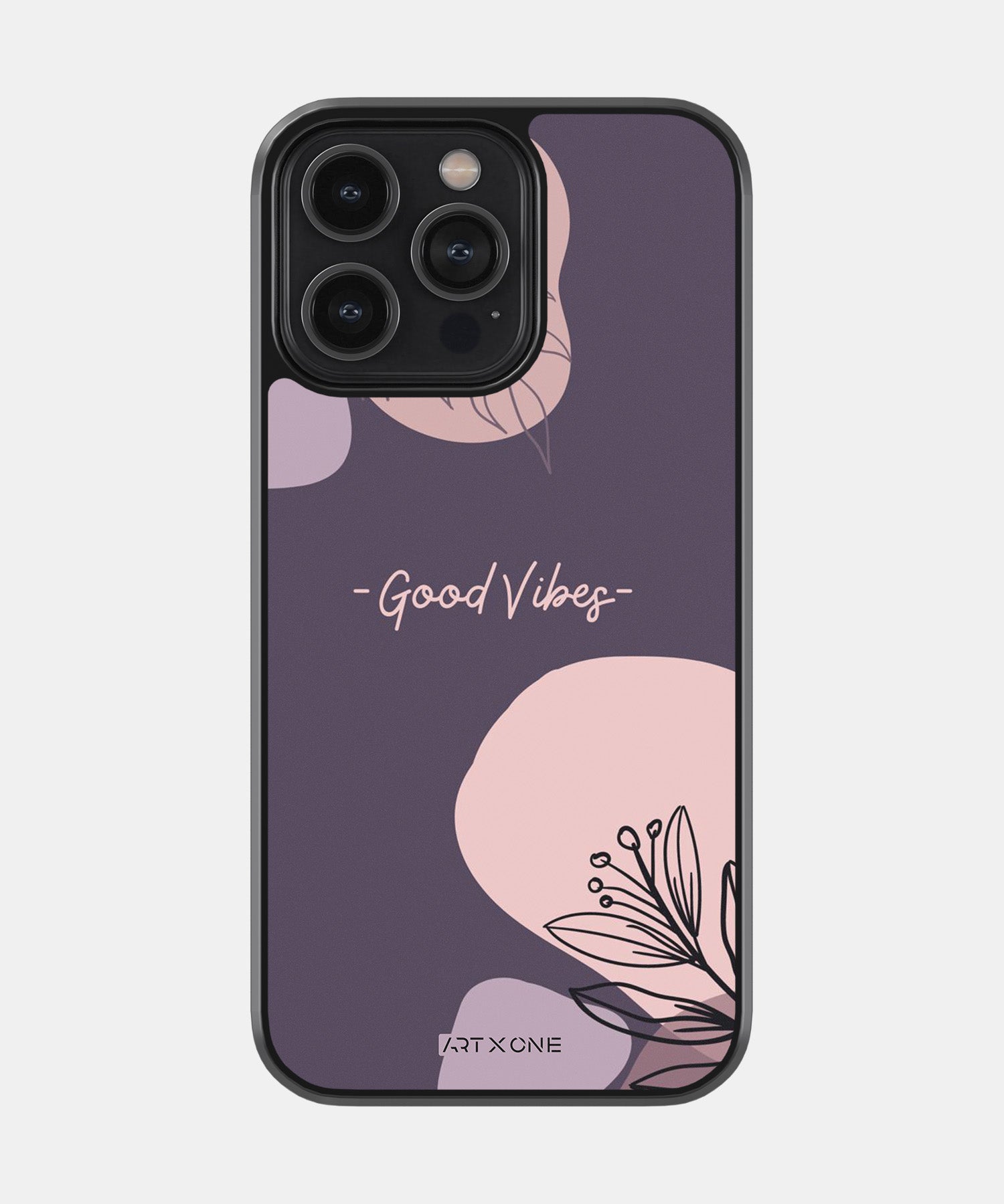 Purple Good Vibes Abstract Mobile Back Cover