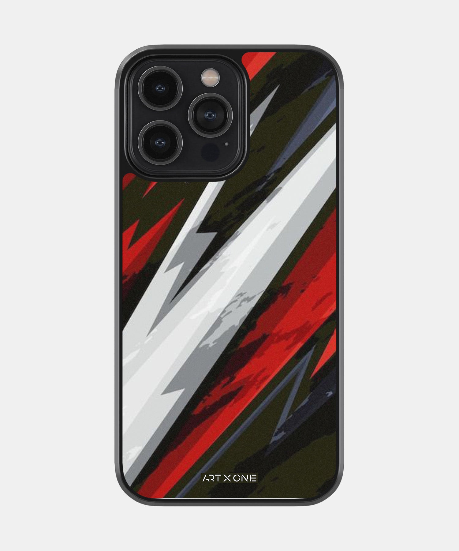 Abstract Red & Black Geometric Pattern Mobile Back Cover