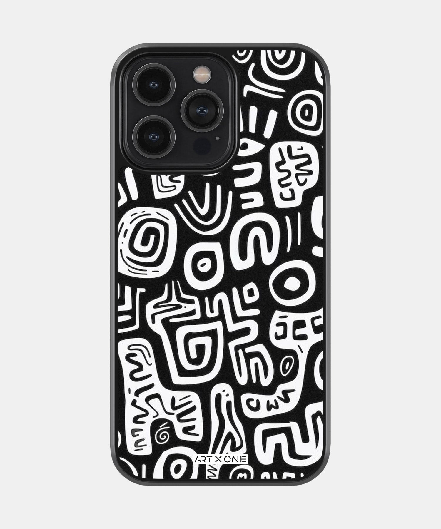 Abstract Black & White Pattern Mobile Back Cover