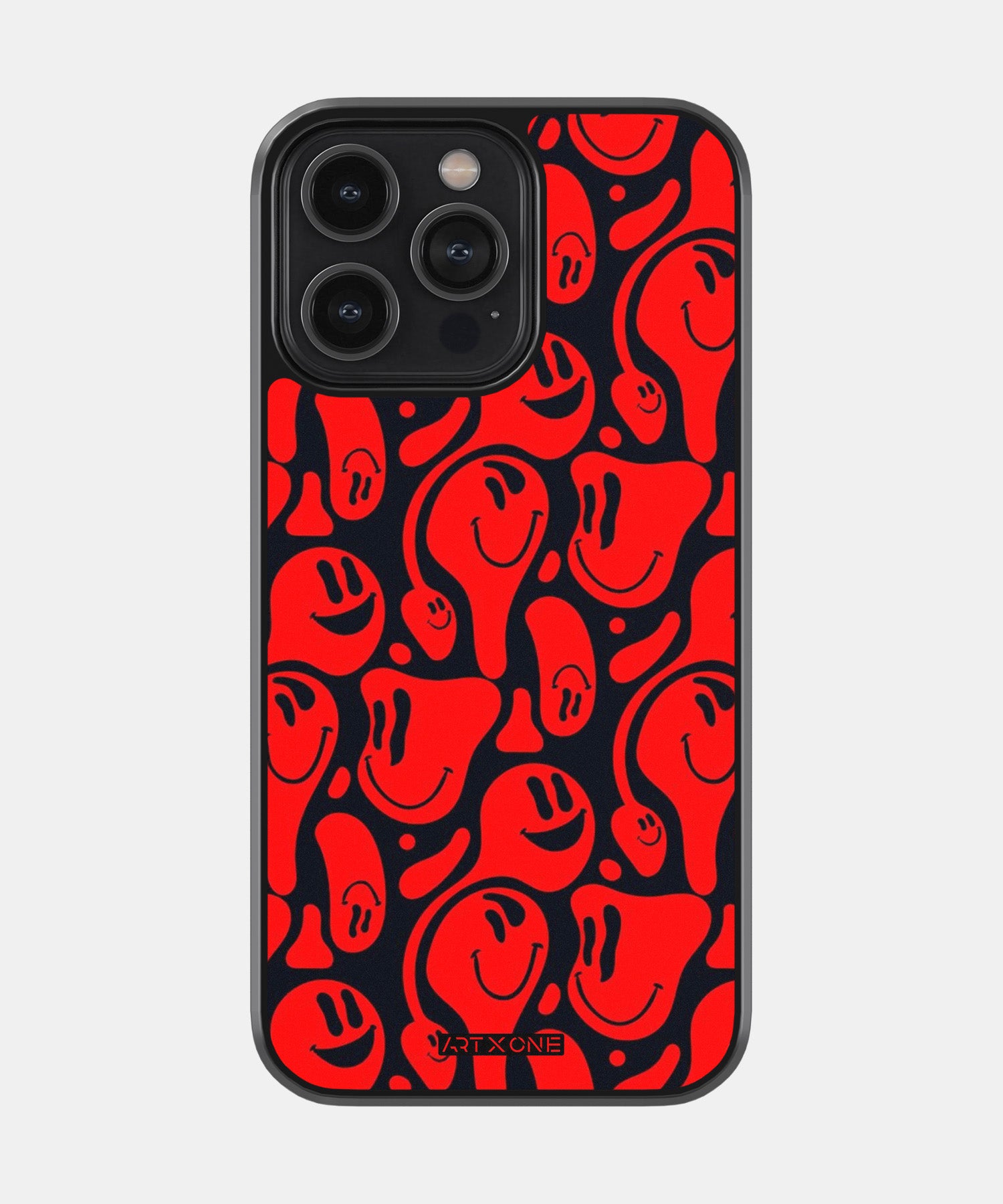 Distorted Red Emoticons Mobile Back Cover