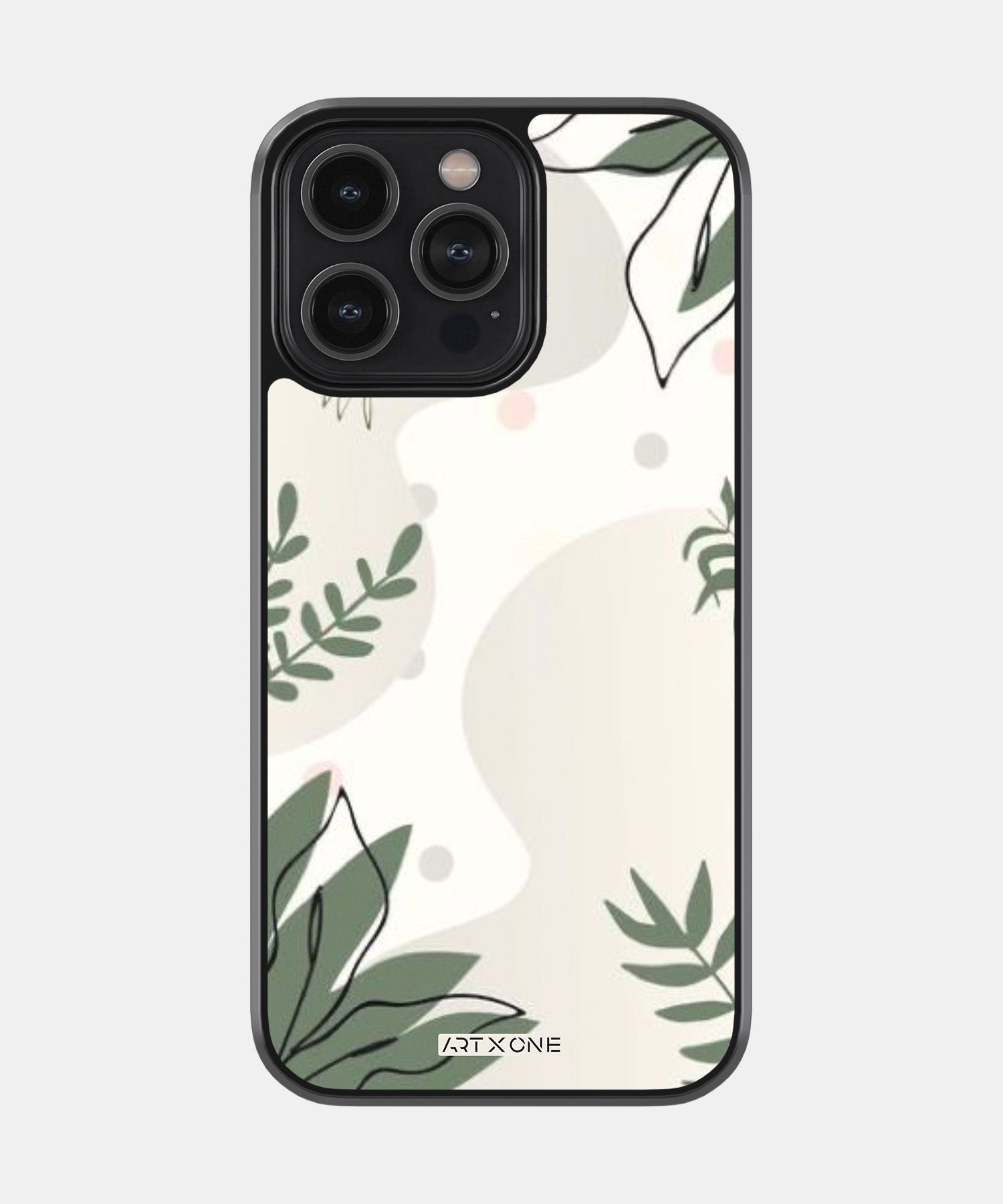 Simple Green Leafs Abstract Mobile Back Cover