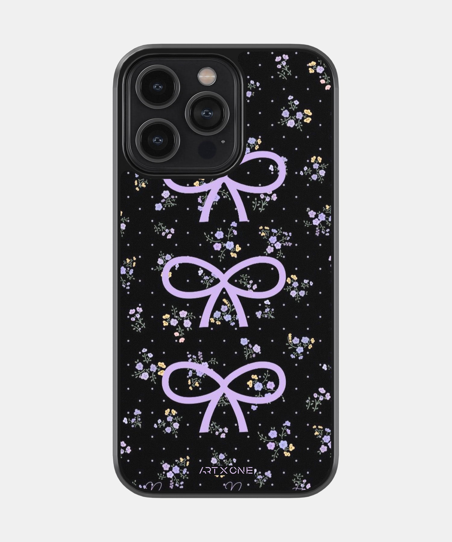 Midnight Bloom Bows Mobile Back Cover