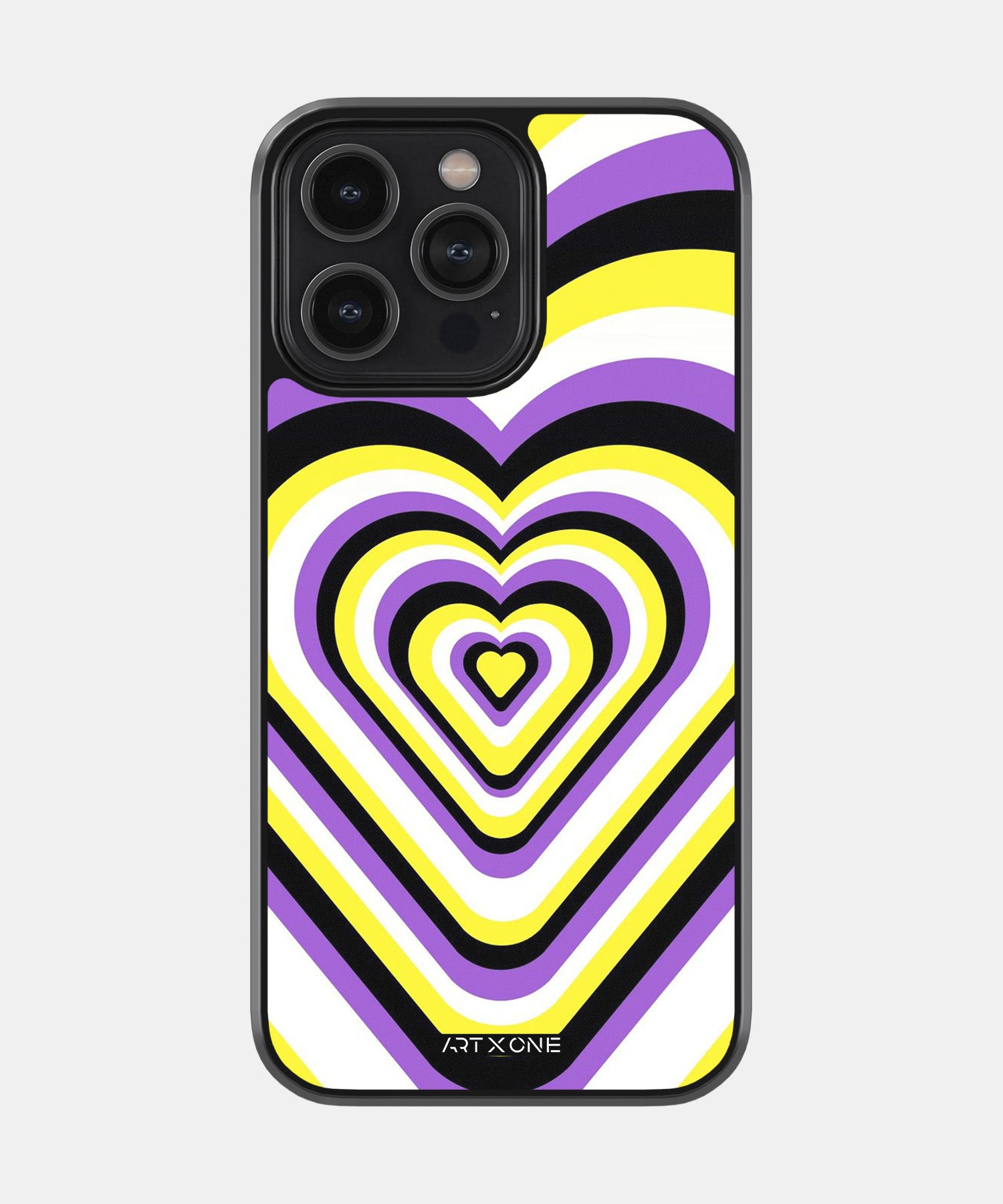 Yellow & Black Heart Y2K