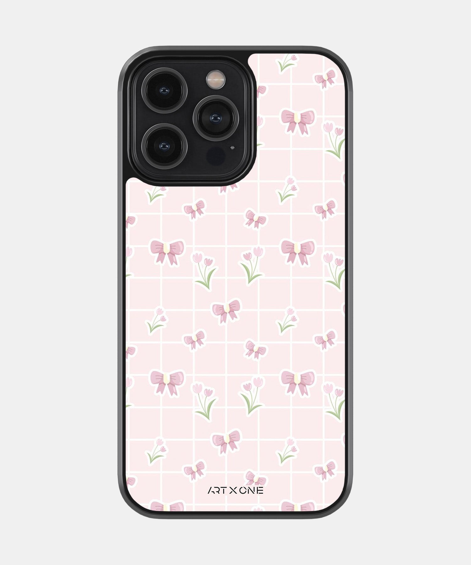 Spring Bow Grid Mobile Back Cover