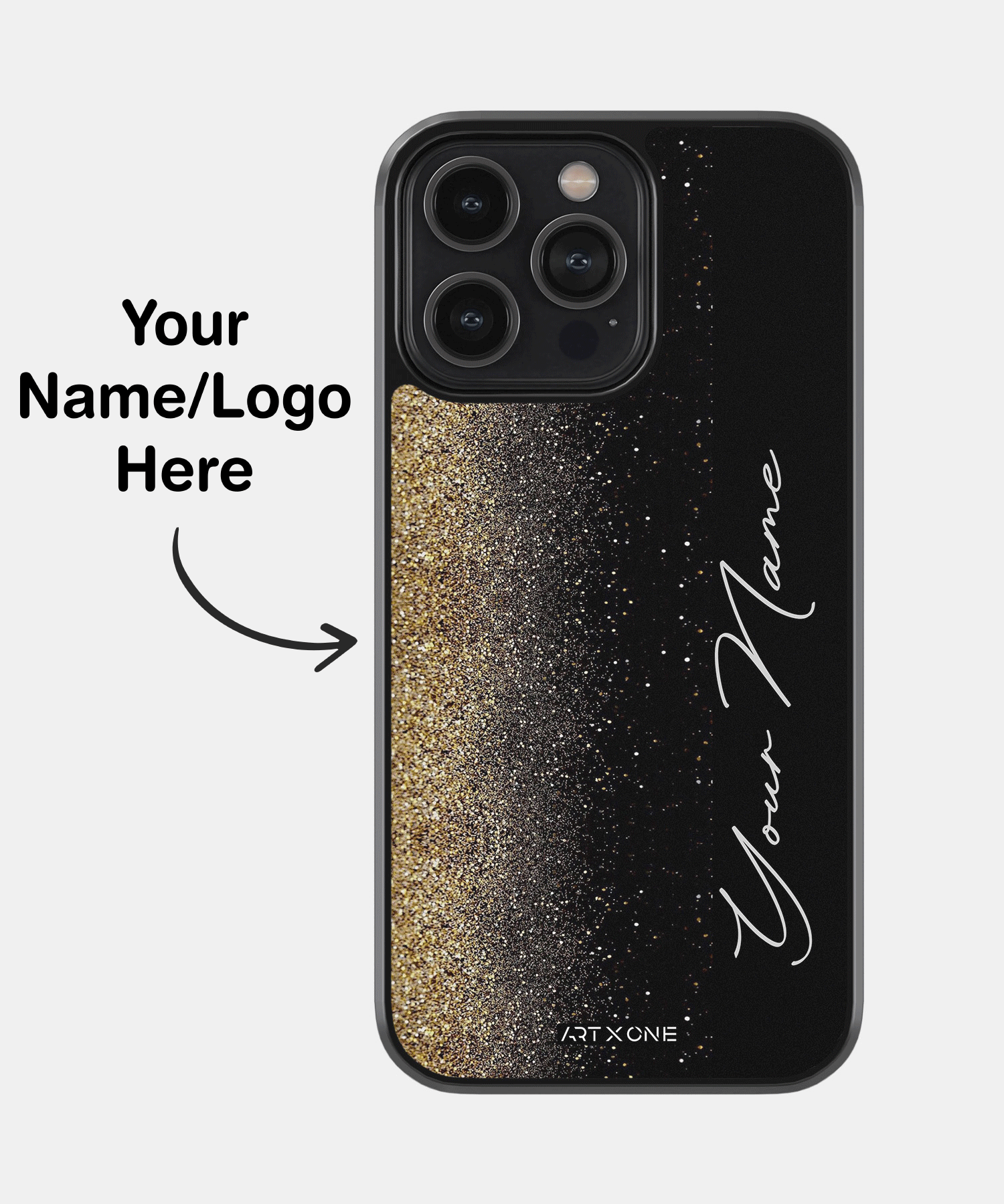 Golden Glitter Mobile Back Cover