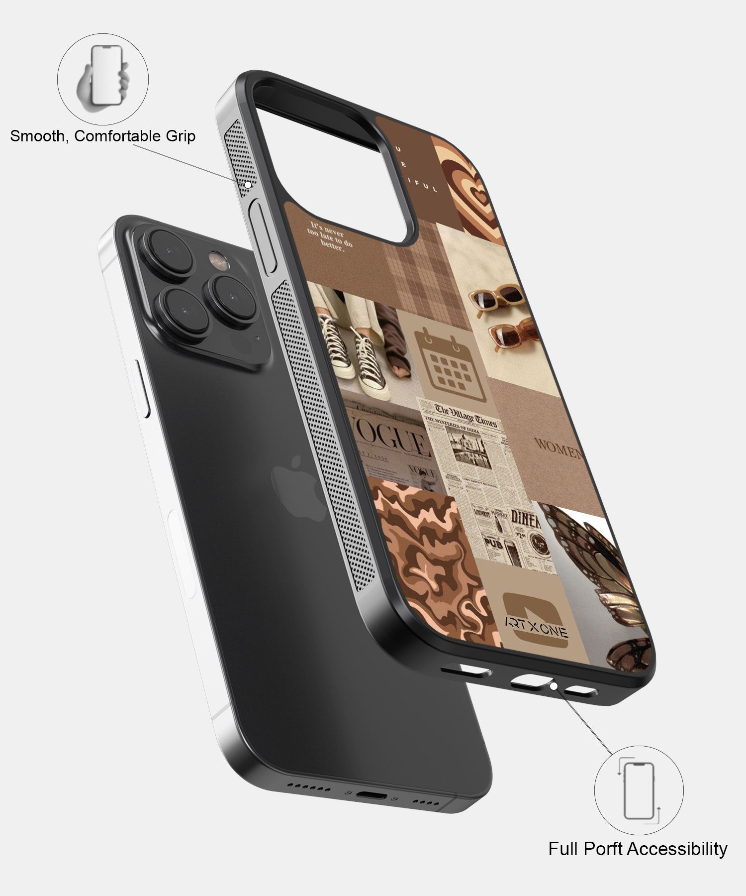 Brown Aesthetic Mobile Back Cover