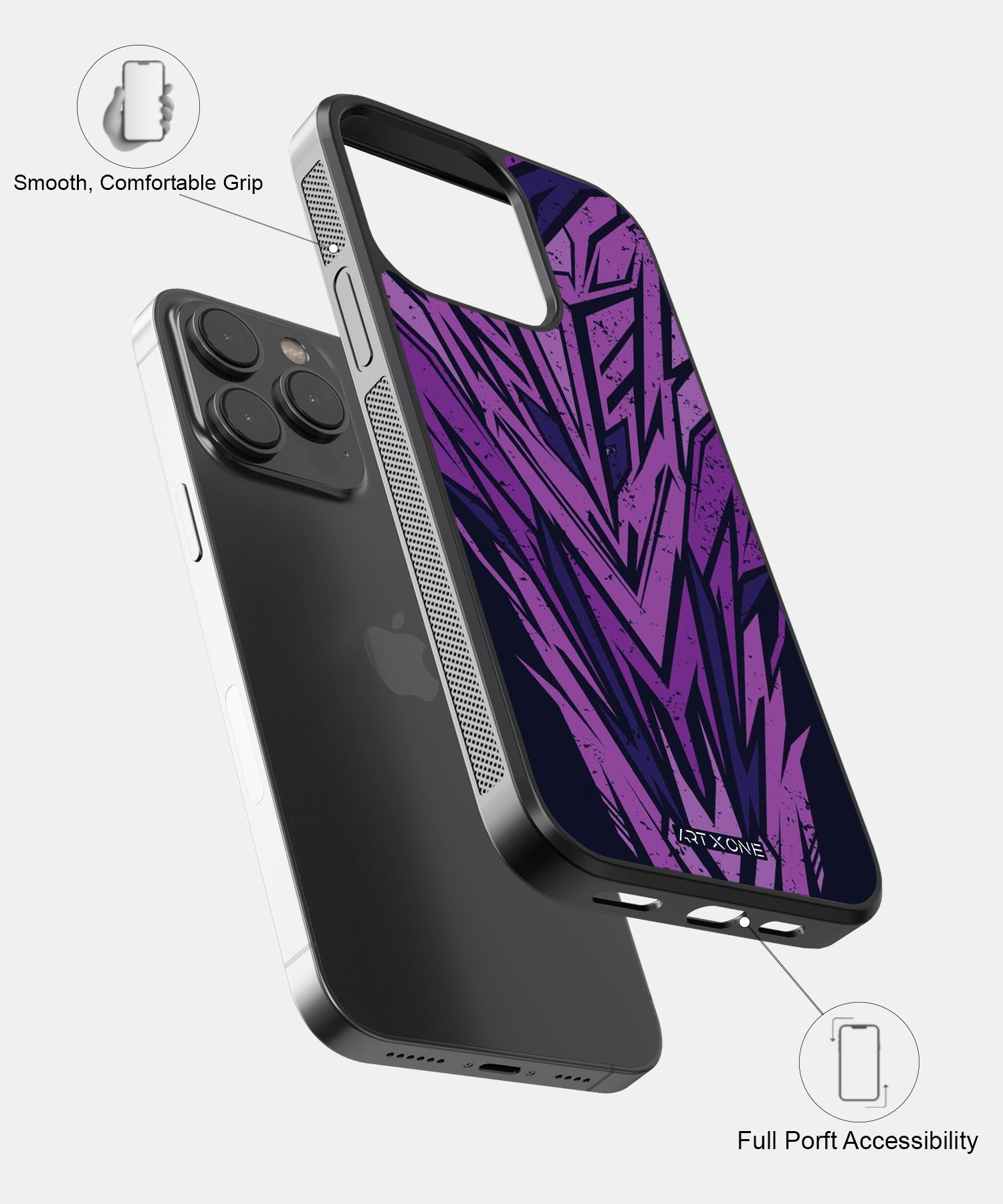 Abstract Purple Geometric Pattern Mobile Back Cover