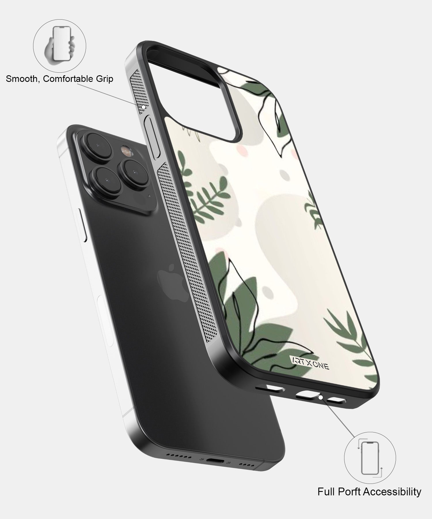 Simple Green Leafs Abstract Mobile Back Cover