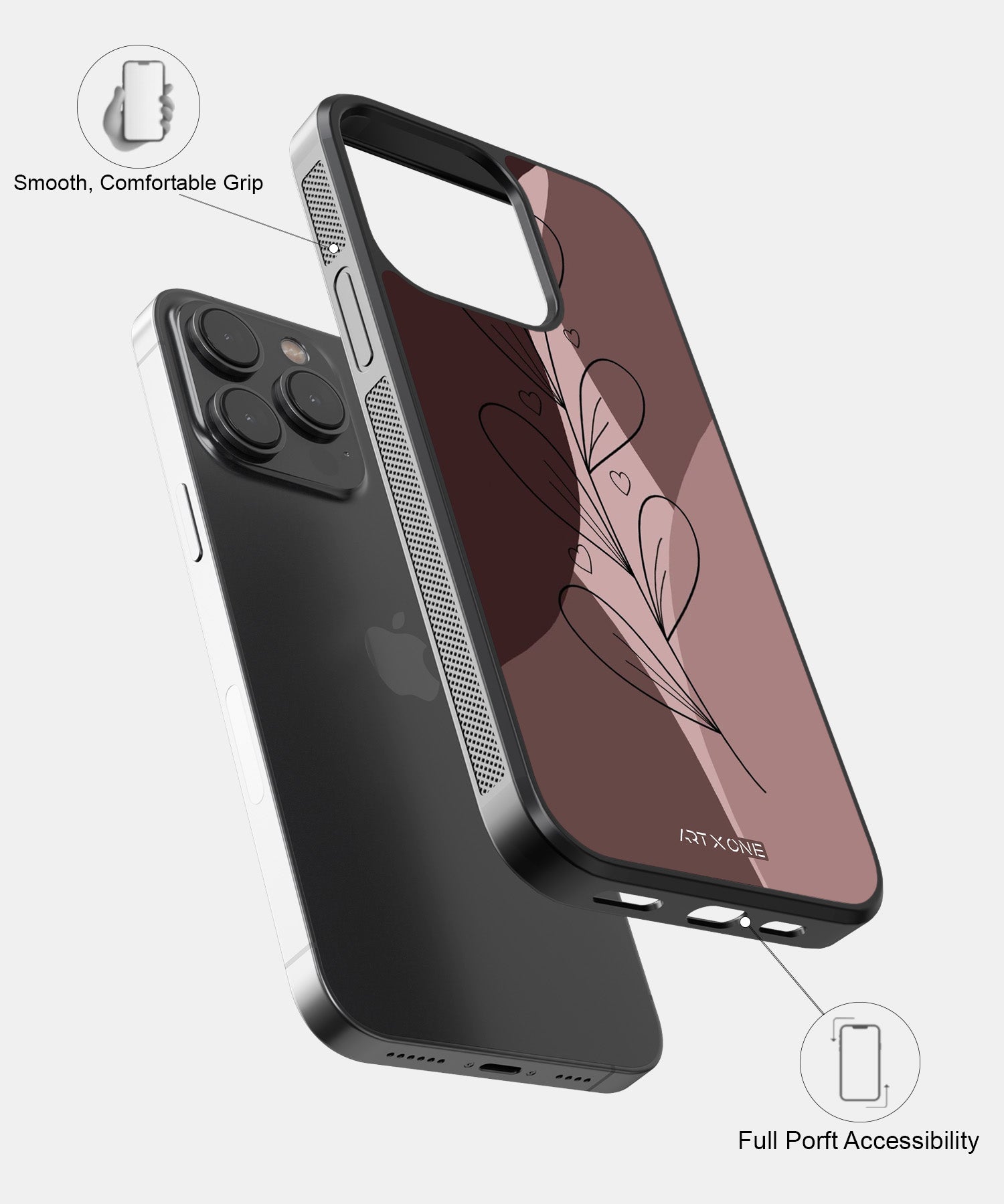 Brown Leaf Abstract Mobile Back Cover