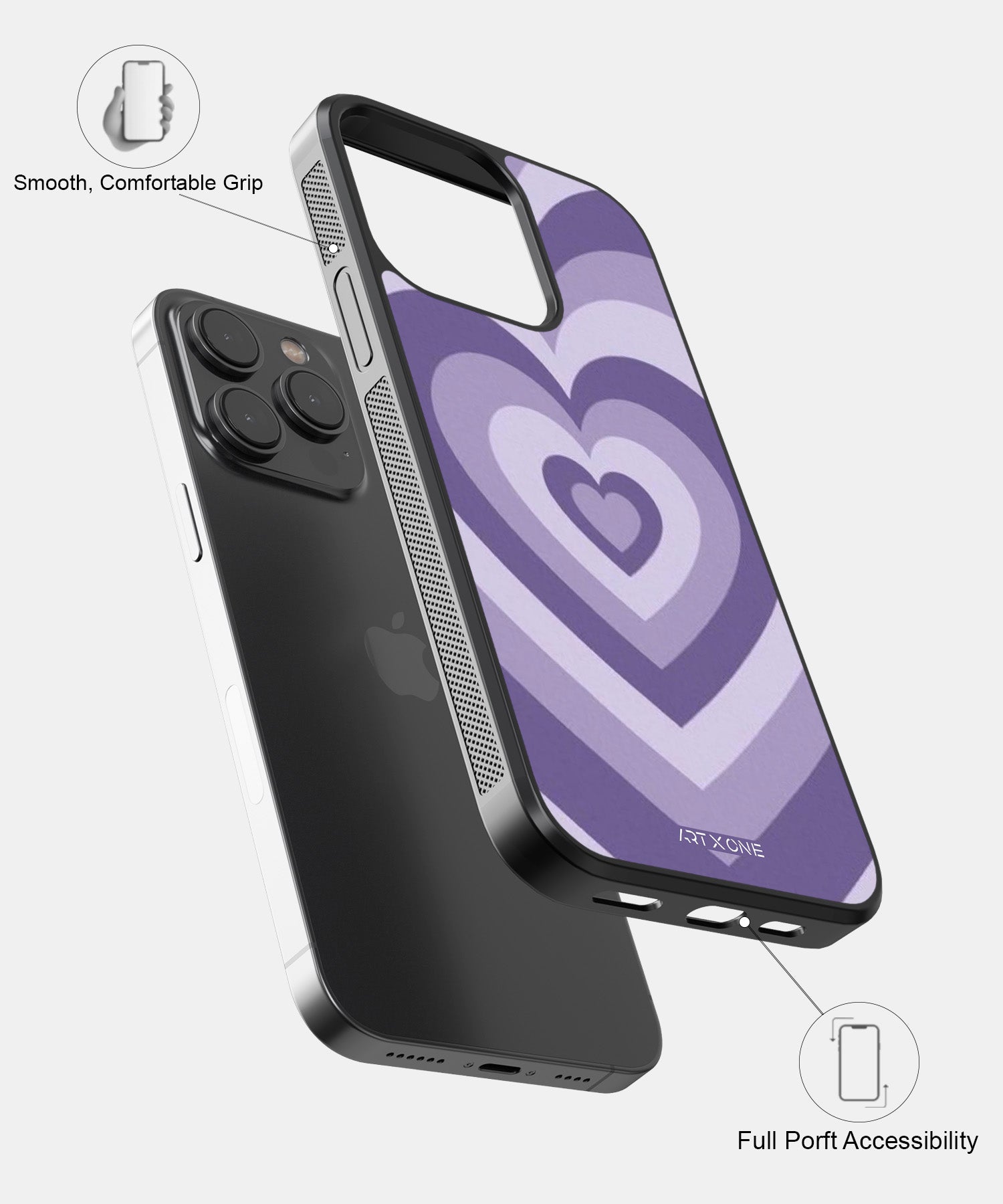 Y2K Pastel Purple Retro Hearts