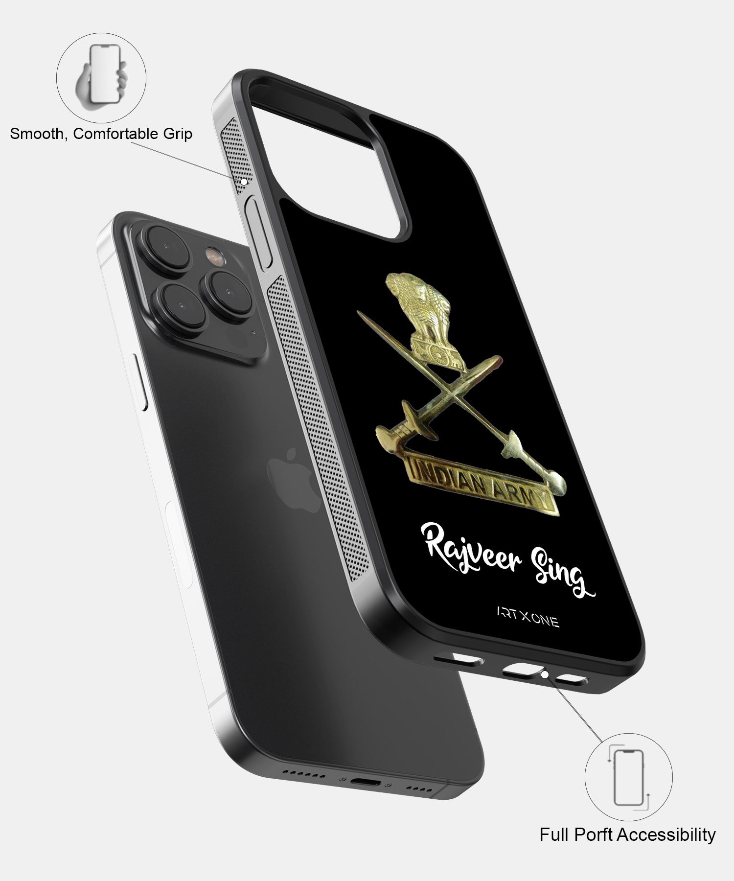 Army logo & Name Mobile Back Cover