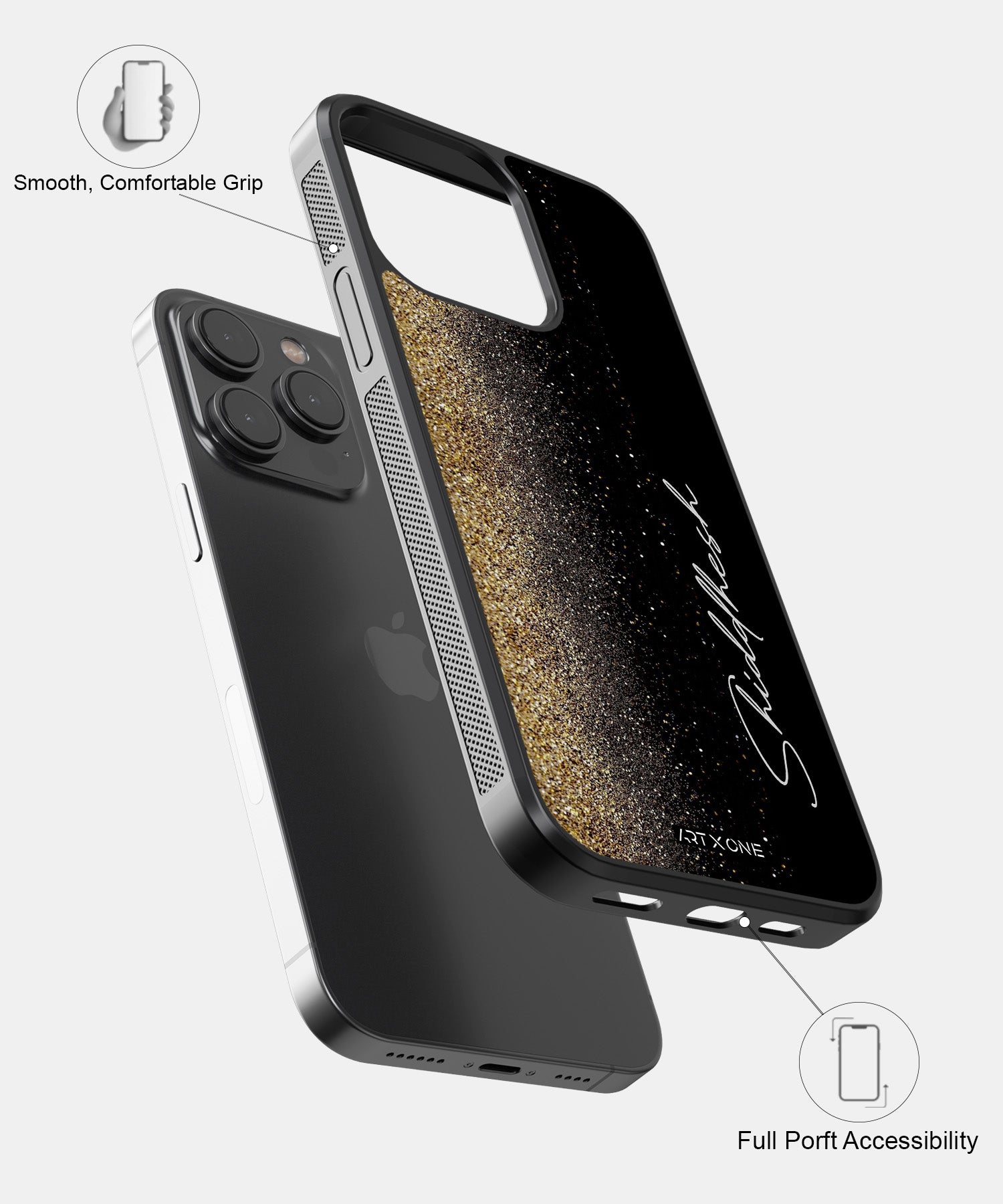 Golden Glitter Mobile Back Cover