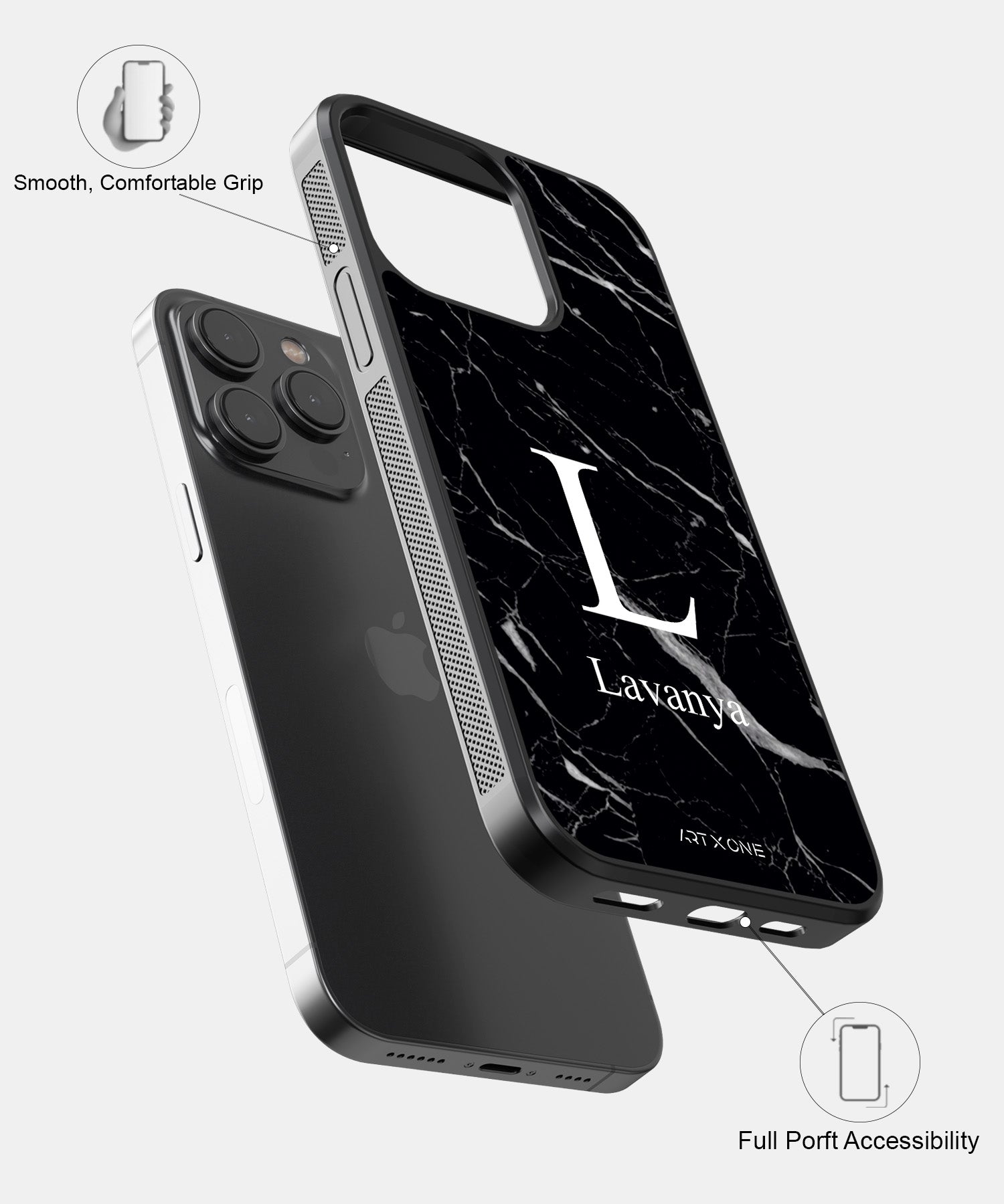 Perfect Black Marble Mobile Back Cover