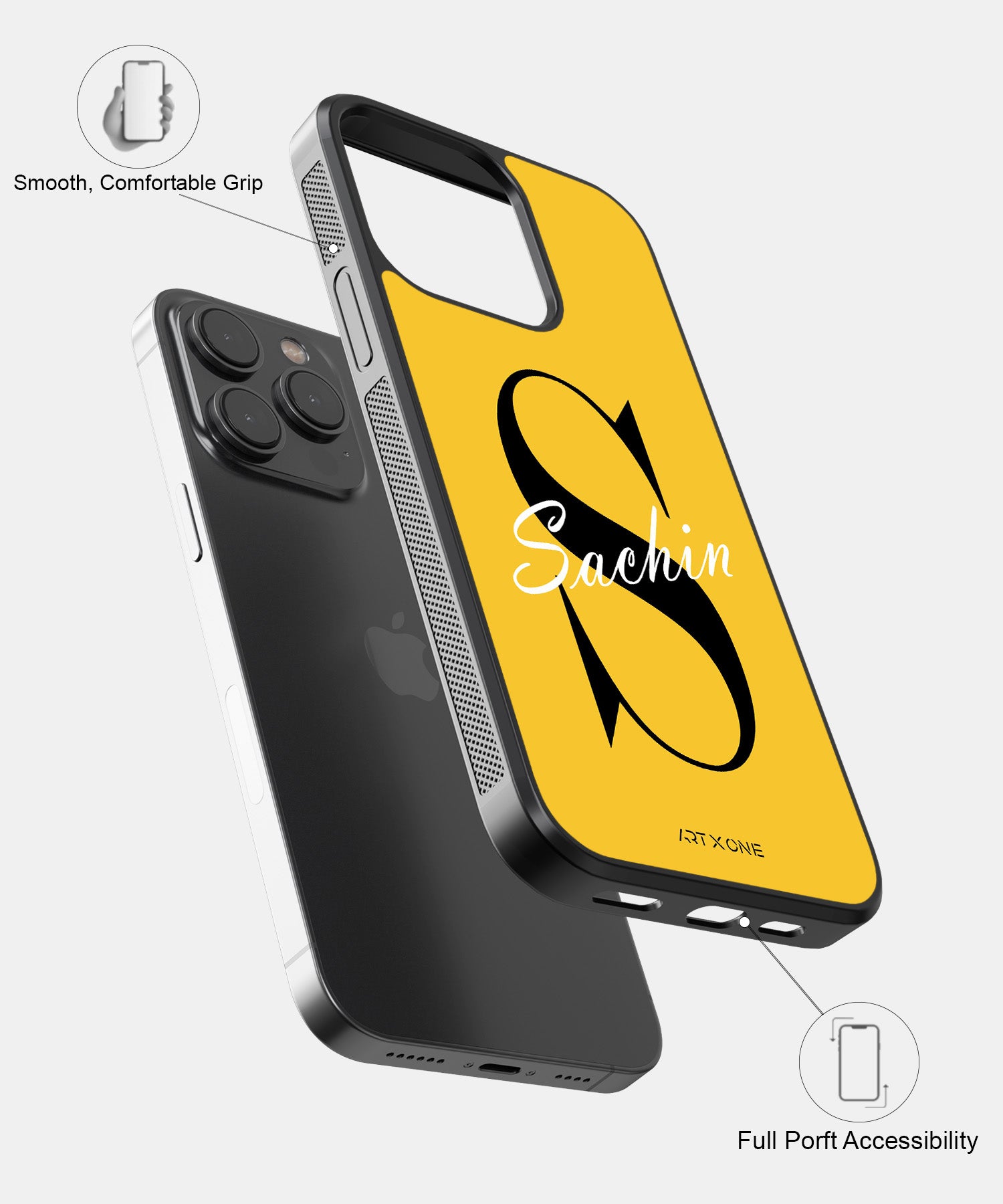 1 Stylish Yellow Mobile Back Cover