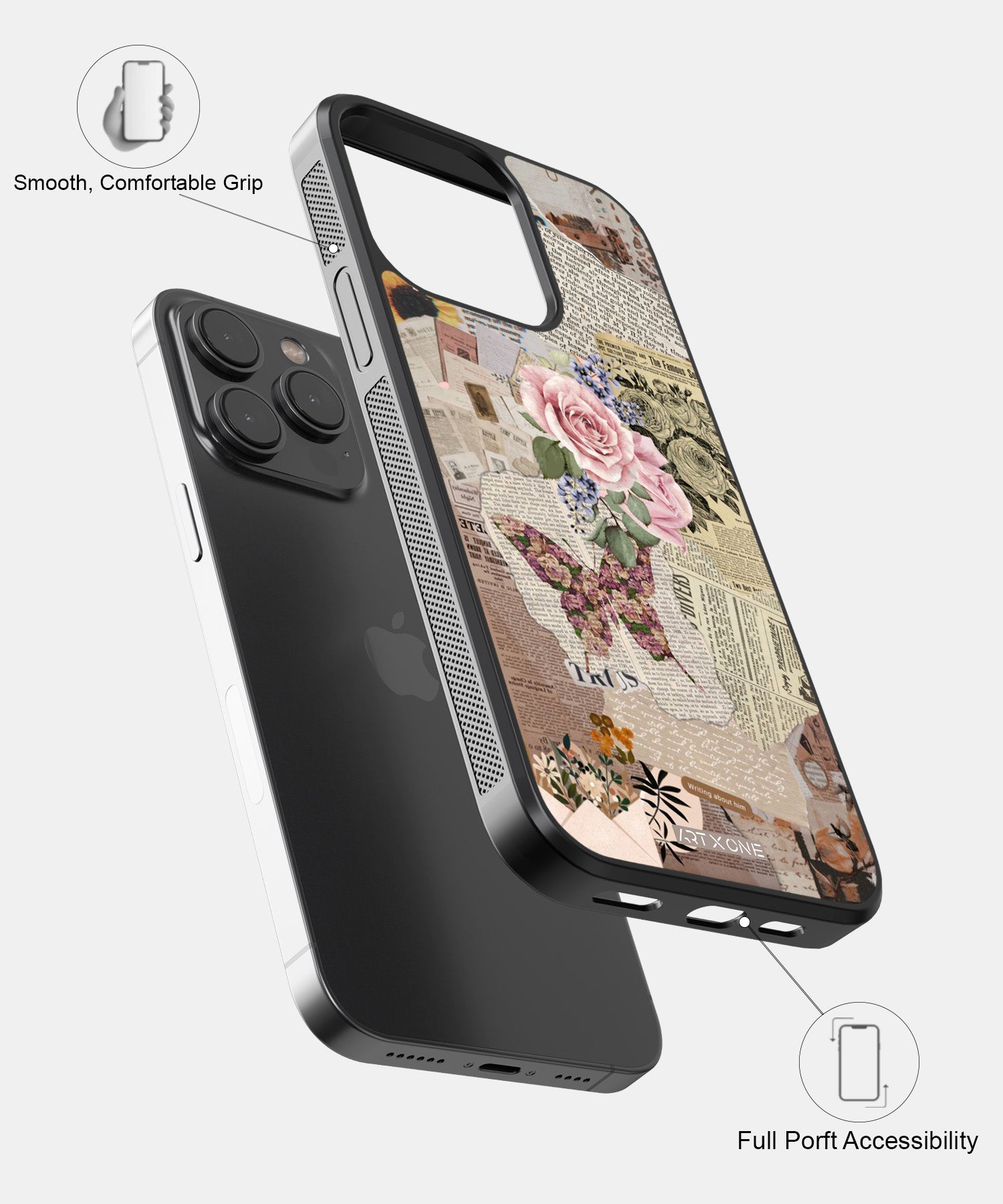 Flowers and Pages Mobile Back Cover