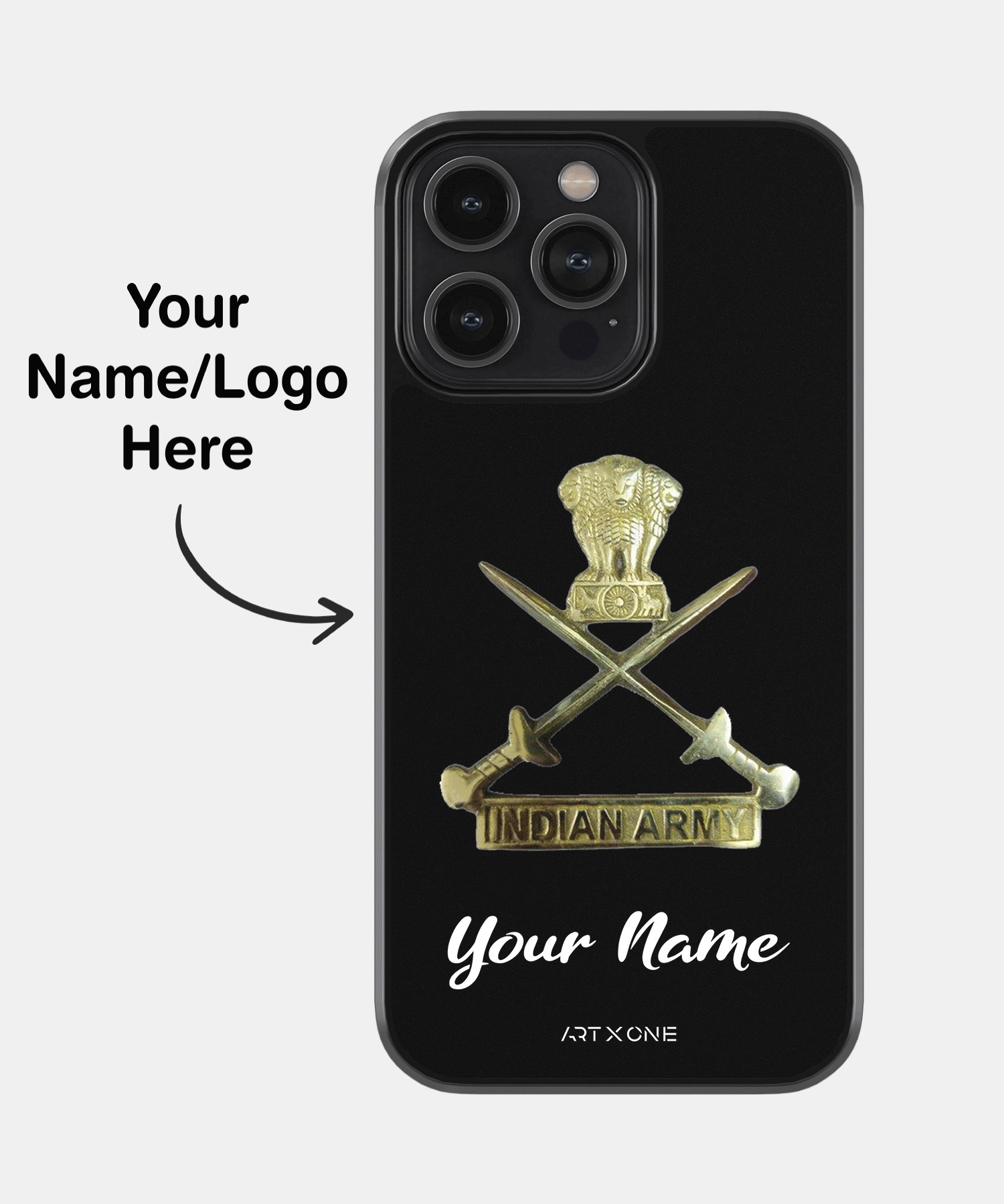 Army logo & Name Mobile Back Cover
