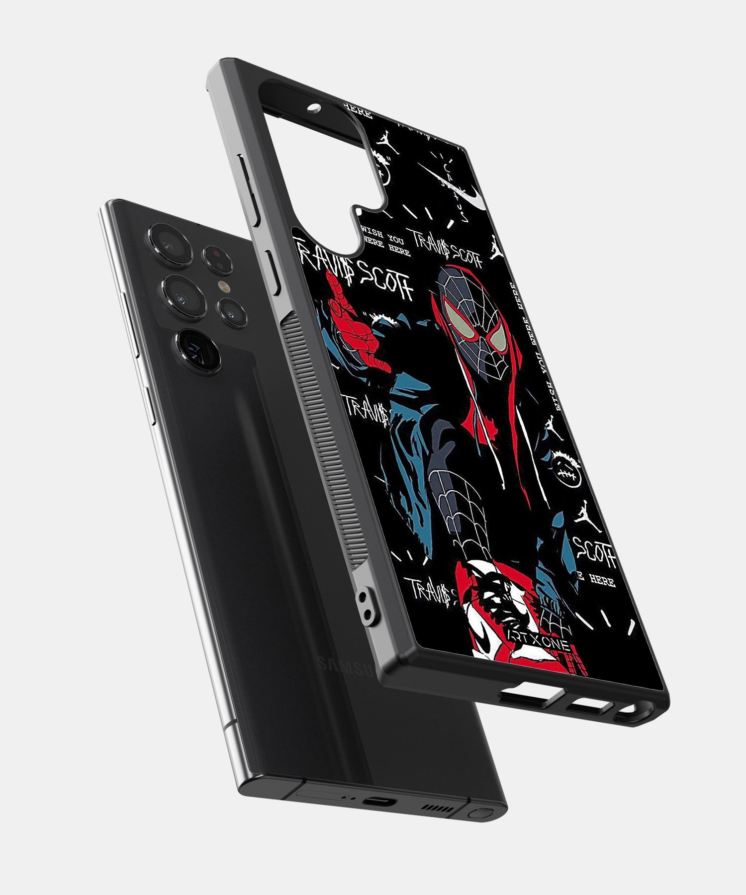 Black Spiderman Mobile Back Cover