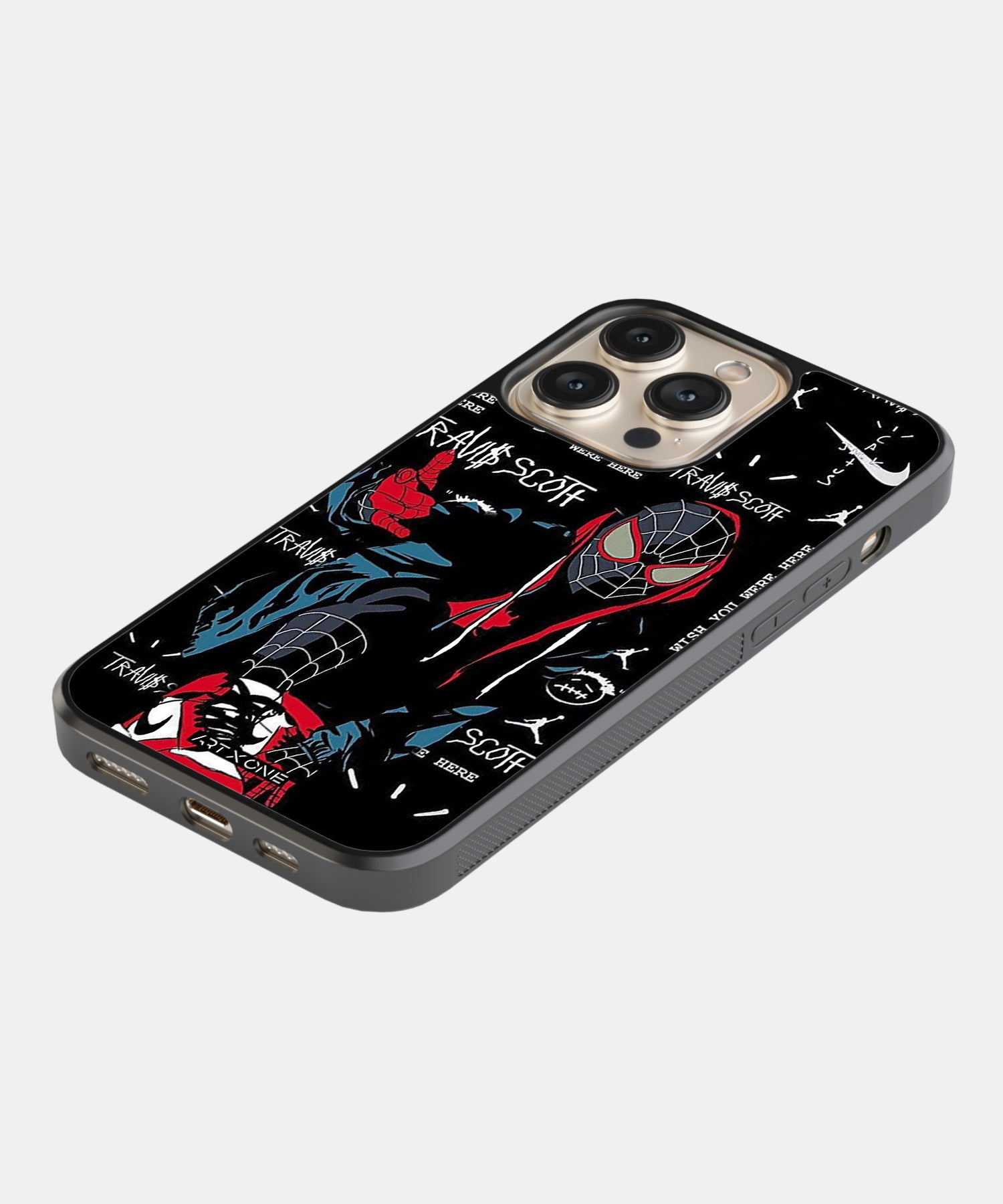 Black Spiderman Mobile Back Cover