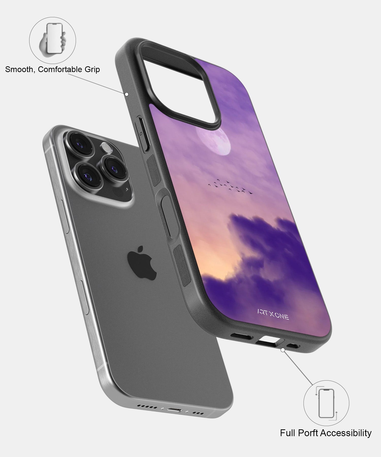 Purple Aesthetic Sky Mobile Back Cover