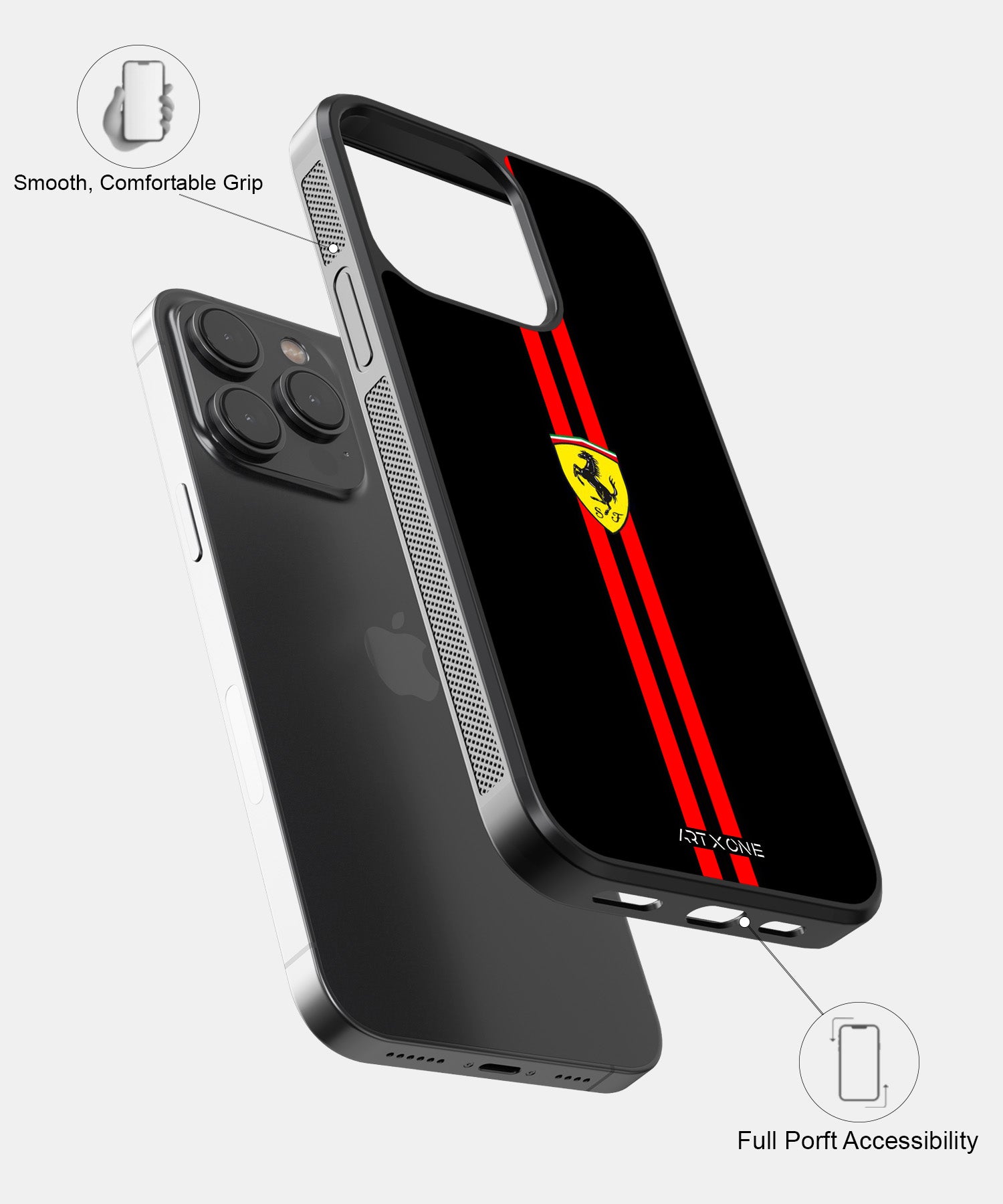 Ferrari Logo with Red Stripe Mobile Back Cover