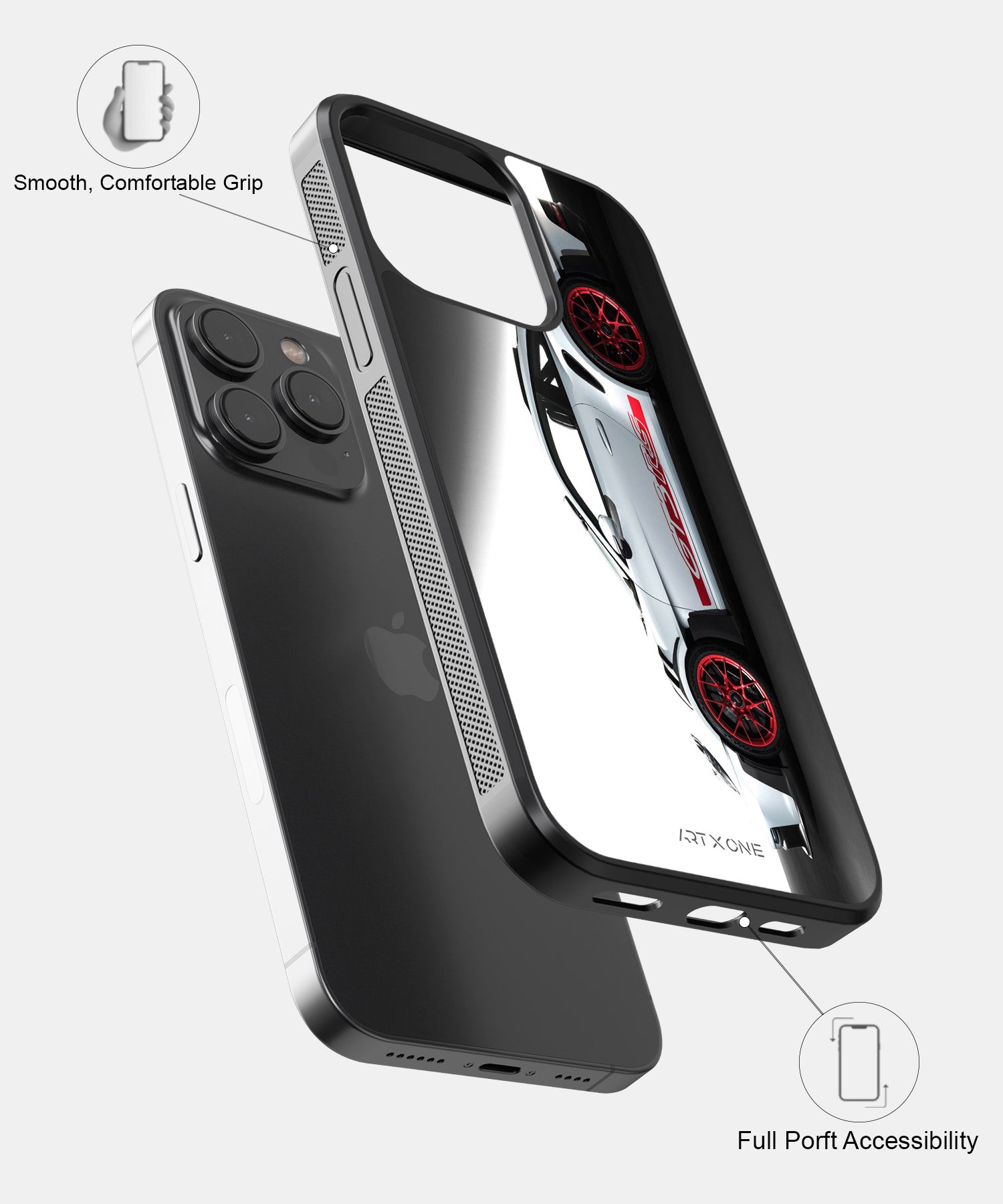 Sports Car (White GT3 RS) Mobile Back Cover