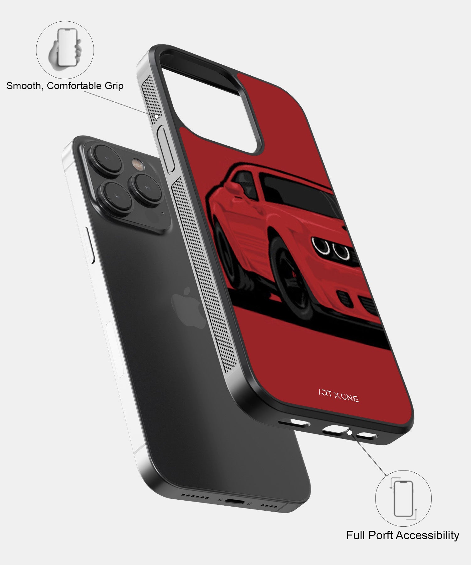 Sleek Red Sports Car Designer Mobile Back Cover