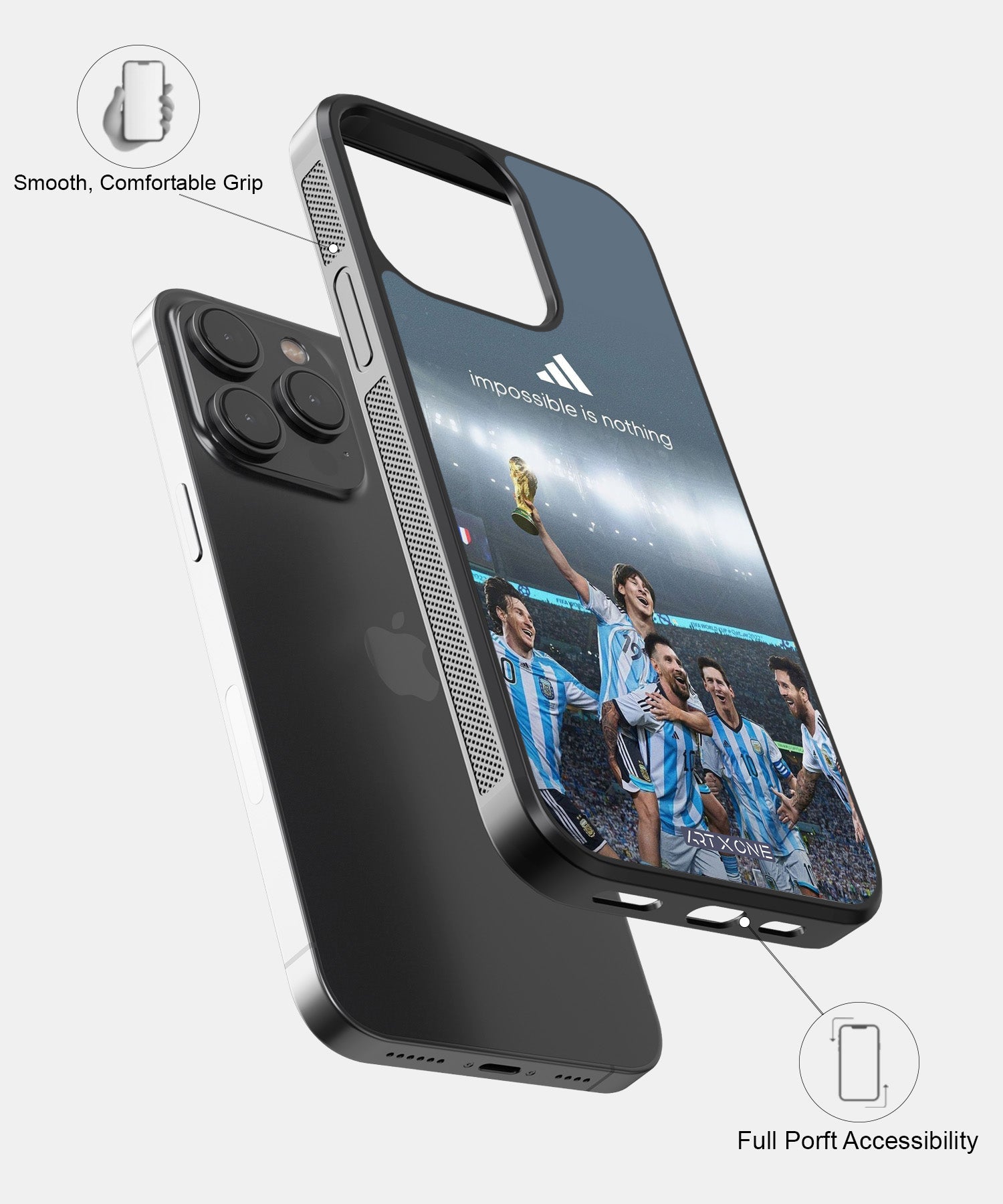 Football (Messi Nothing is Impossible) Mobile Back Cover
