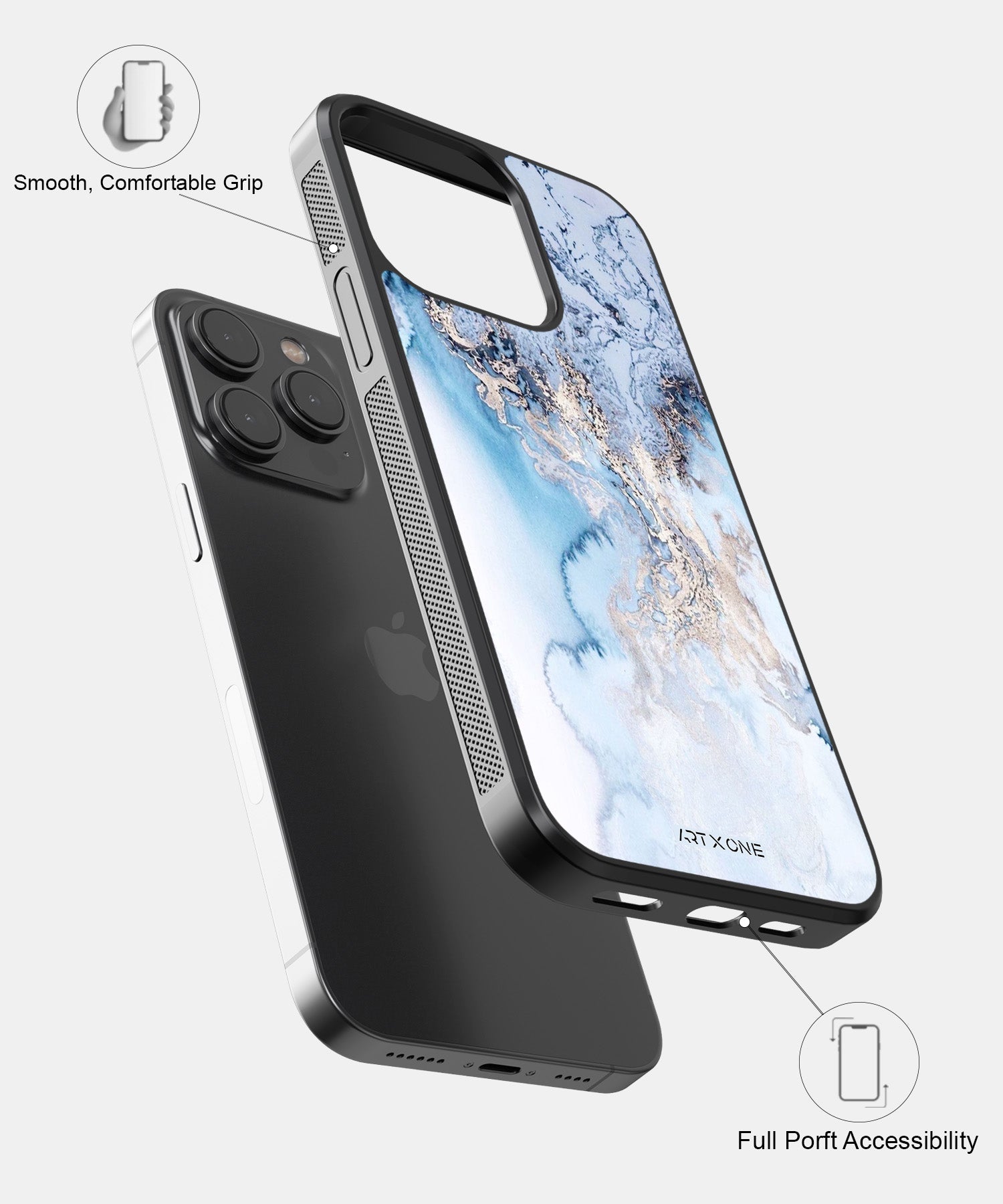 Aries Gold Marbel Mobile Back Cover