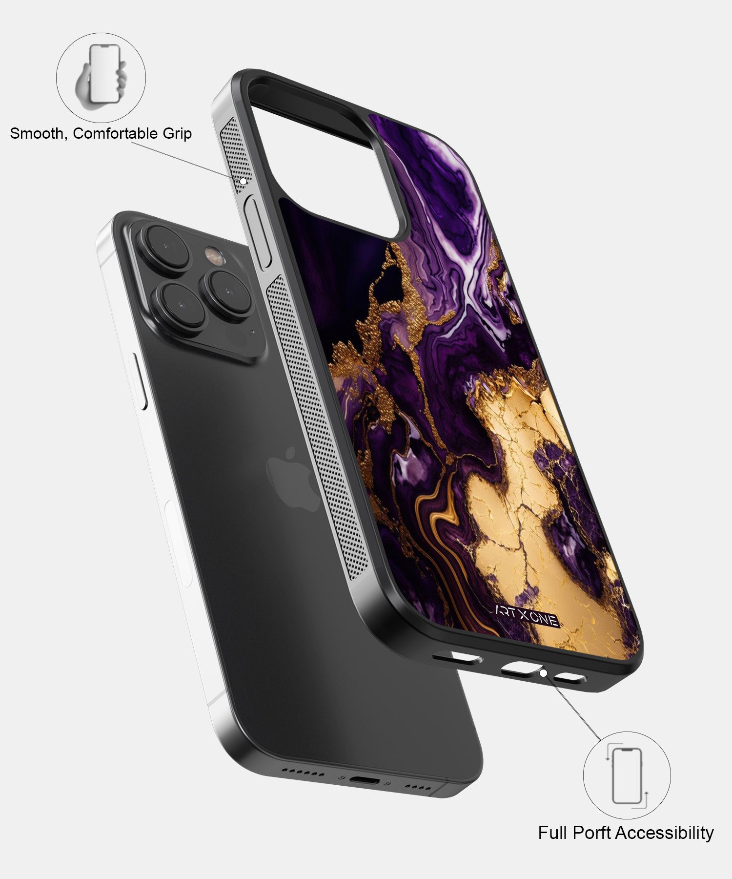 Purple Marbel Mobile Back Cover