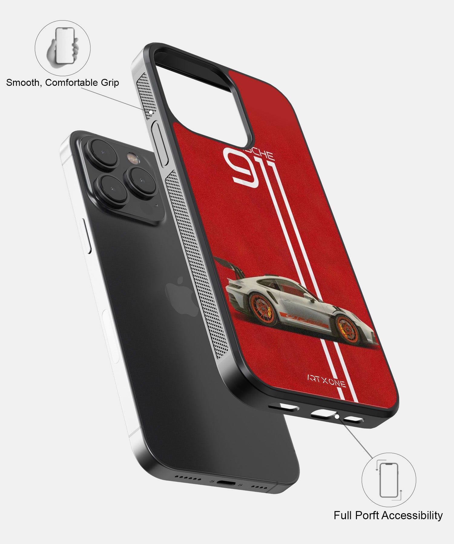 Sports Car (Porsche 911 Red) Mobile Back Cover