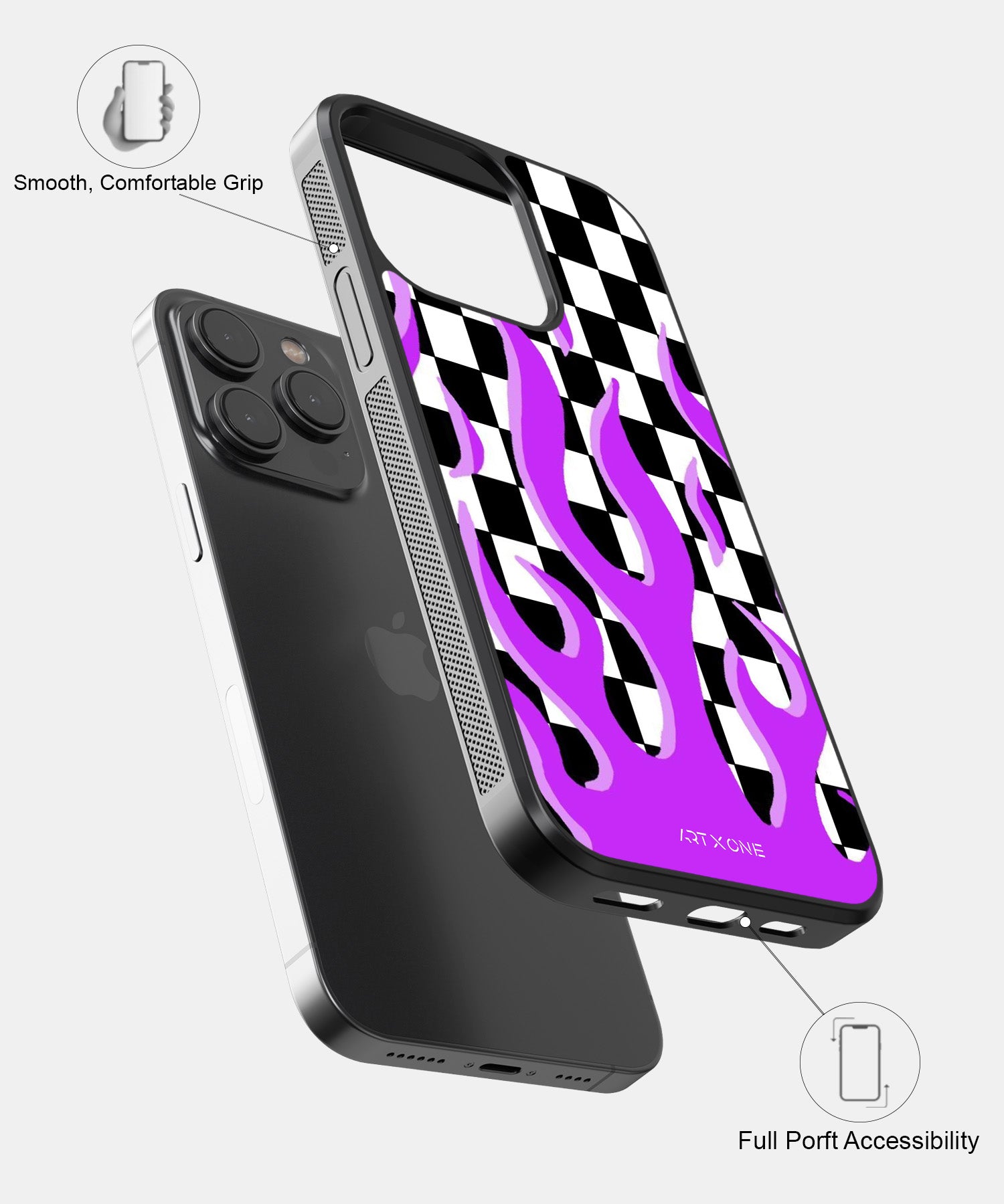 Checkered Purple Flame
