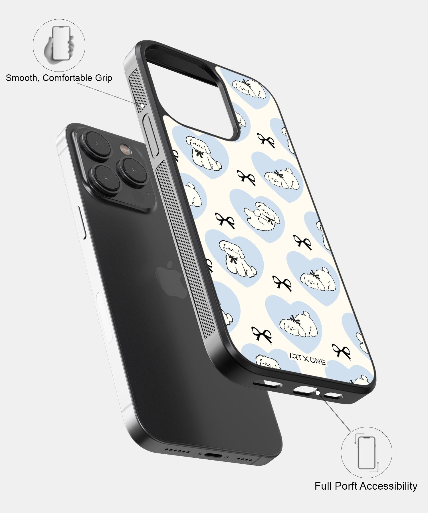 Bowtie Poodle Mobile Back Cover