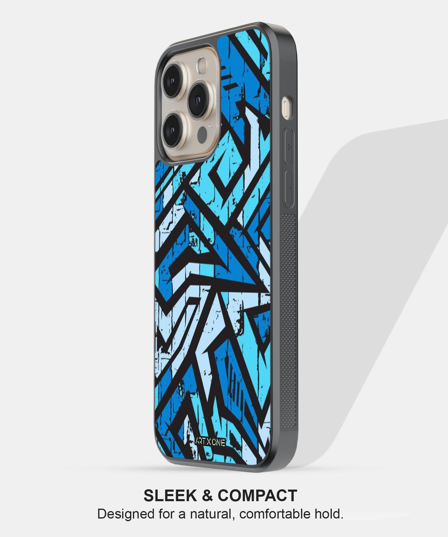 Abstract Blue Stripes Geometric Pattern Mobile Back Cover