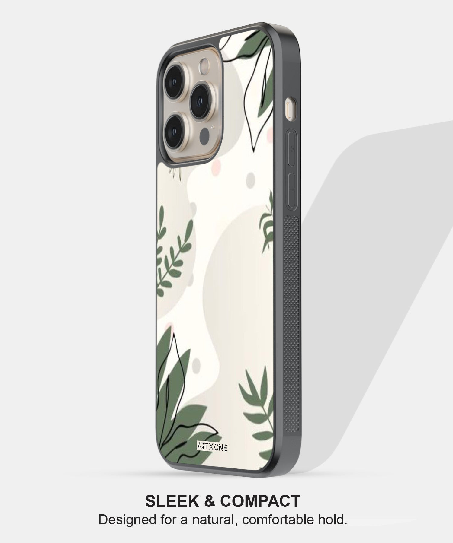 Simple Green Leafs Abstract Mobile Back Cover