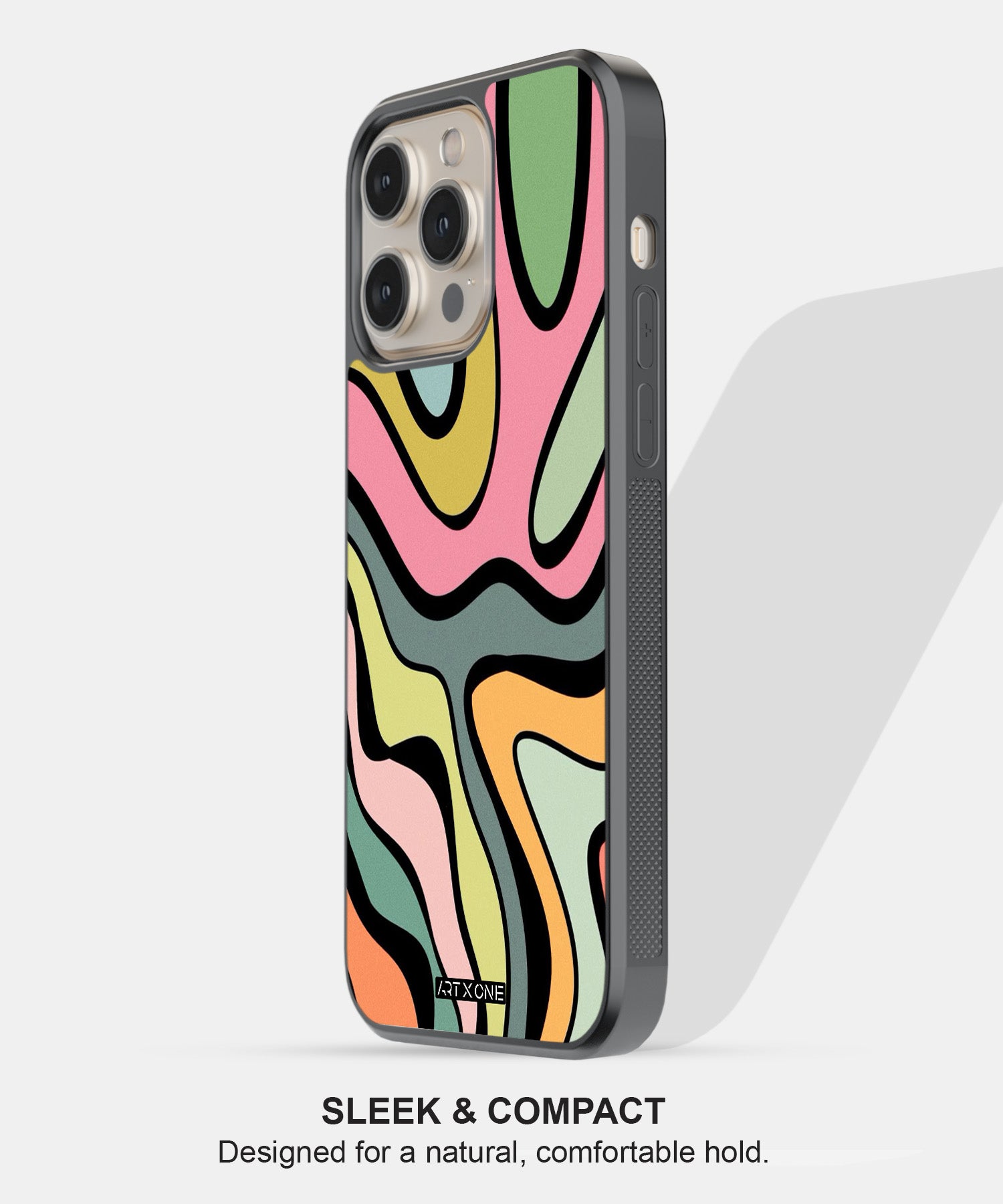 Abstract Grunge Waves Pattern Glass Mobile Back Cover