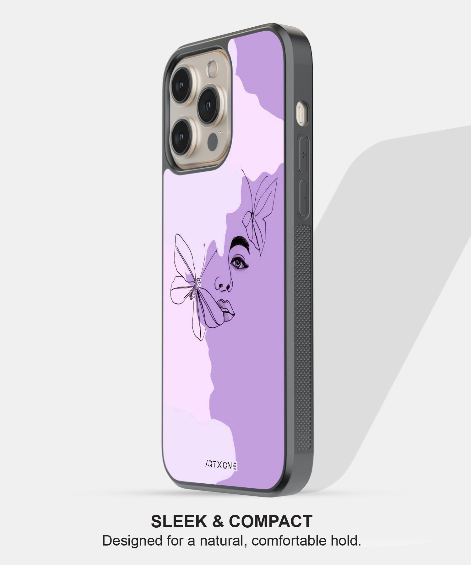 Face Line Art With Butterfly Abstract Mobile Back Cover