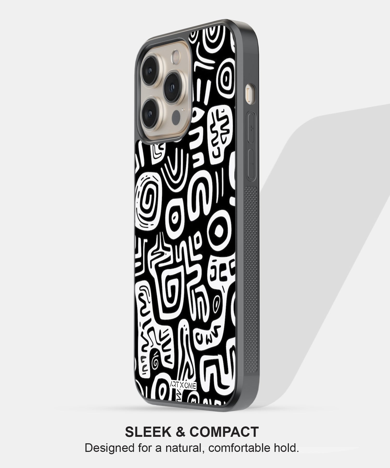 Abstract Black & White Pattern Mobile Back Cover