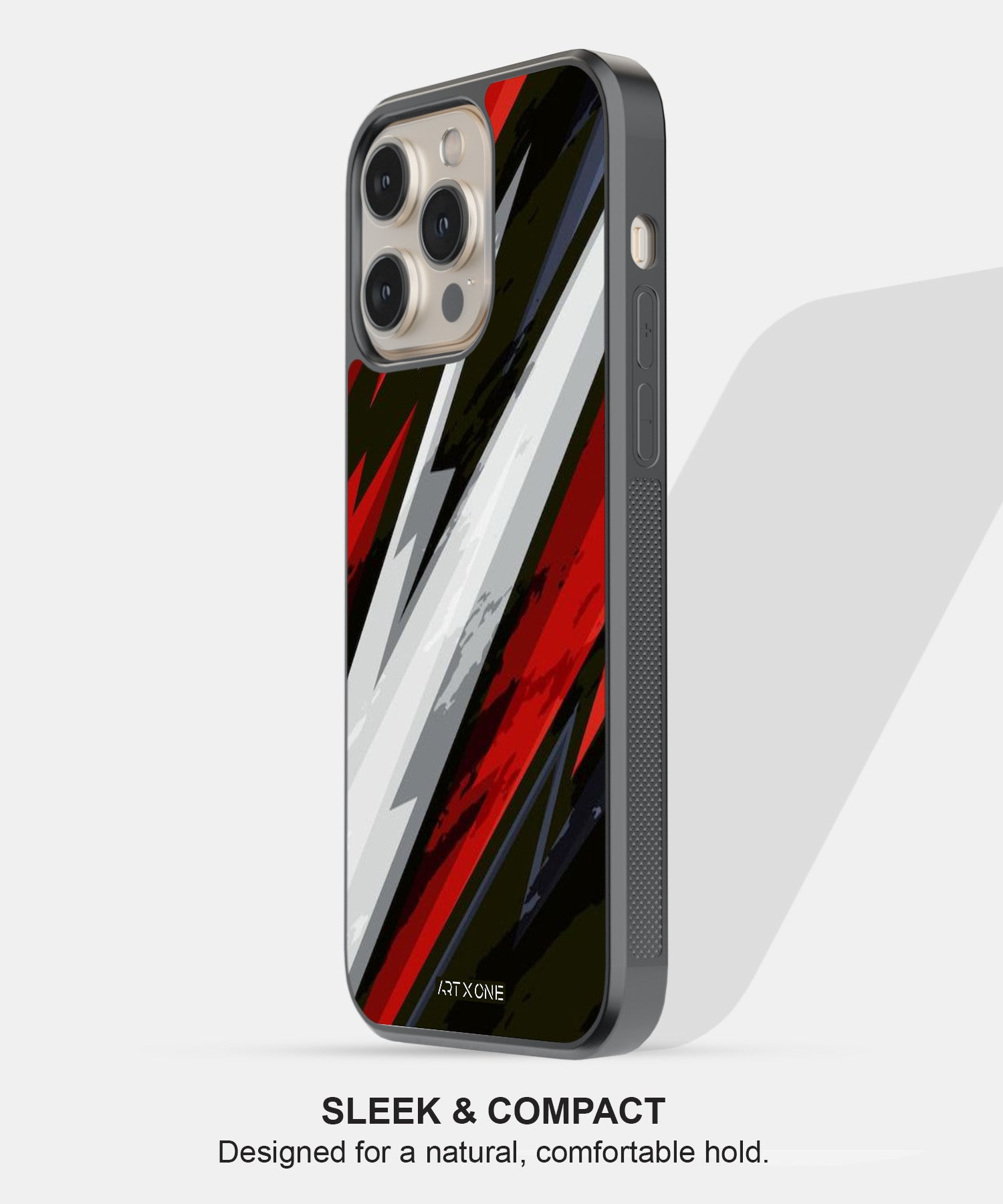 Abstract Red & Black Geometric Pattern Mobile Back Cover