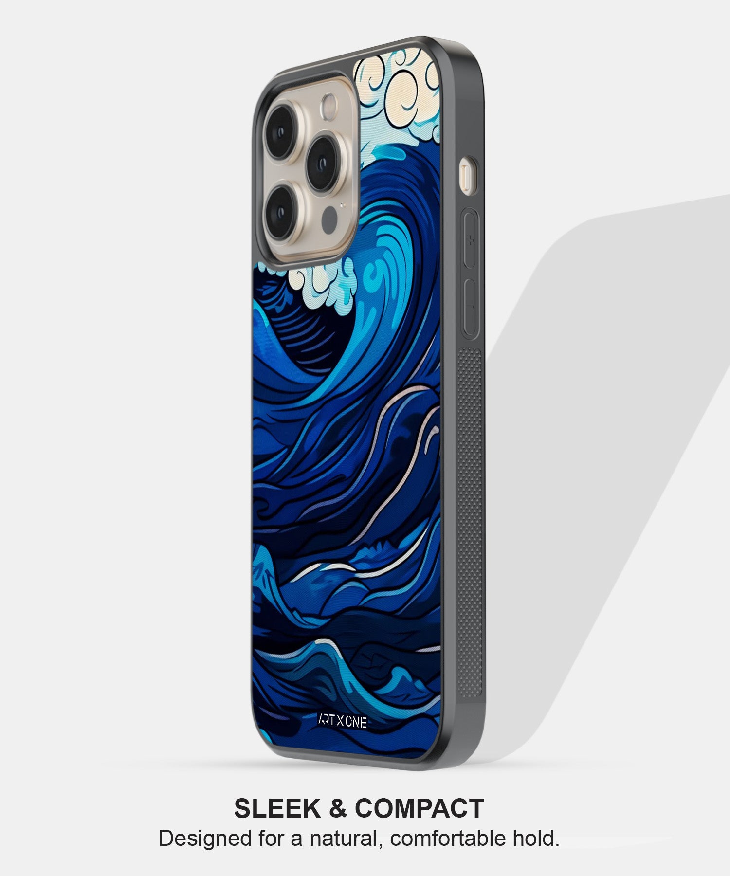 Artistic Blue Waves Mobile Back Cover