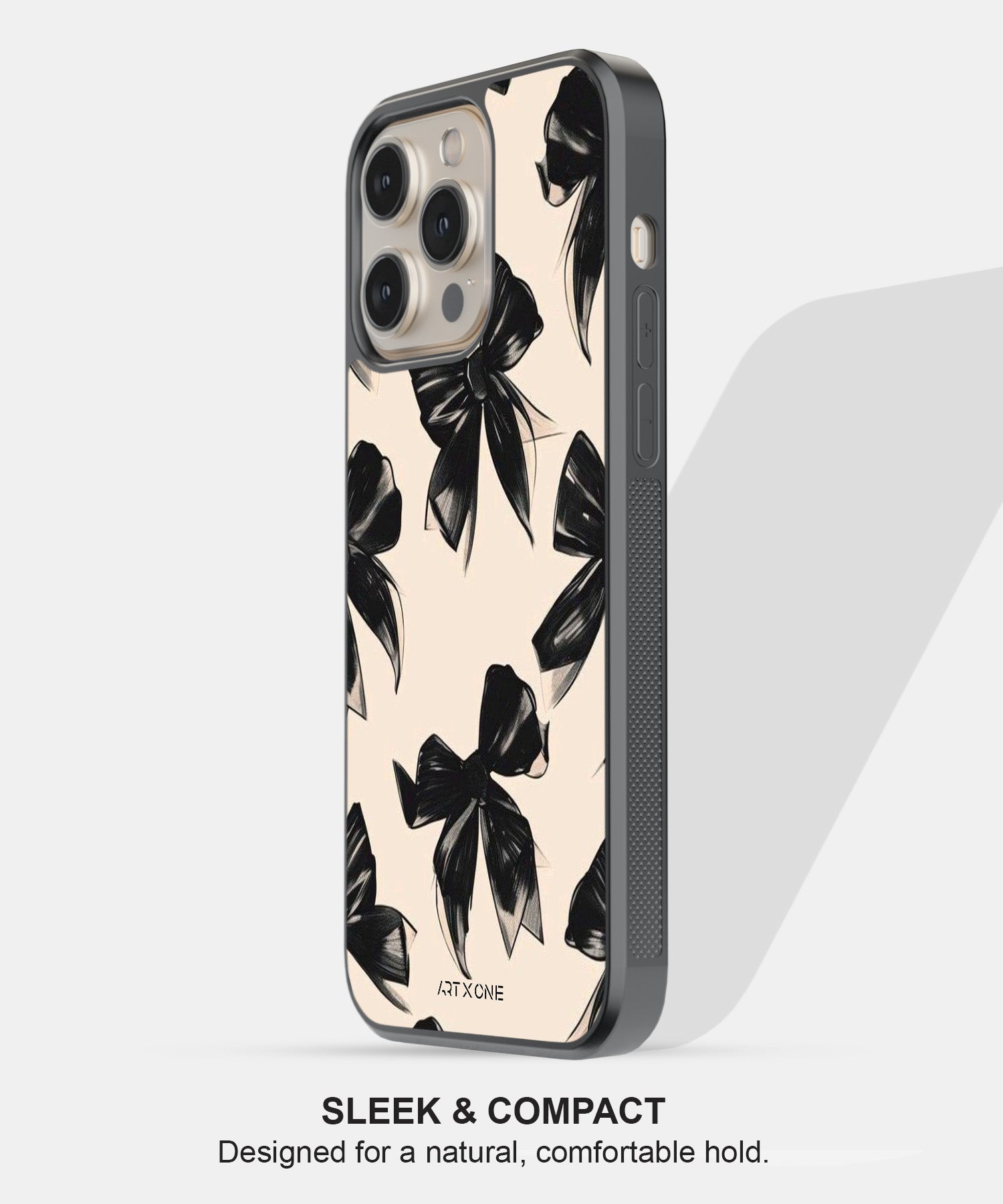 Vintage Noir Bow Mobile Back Cover