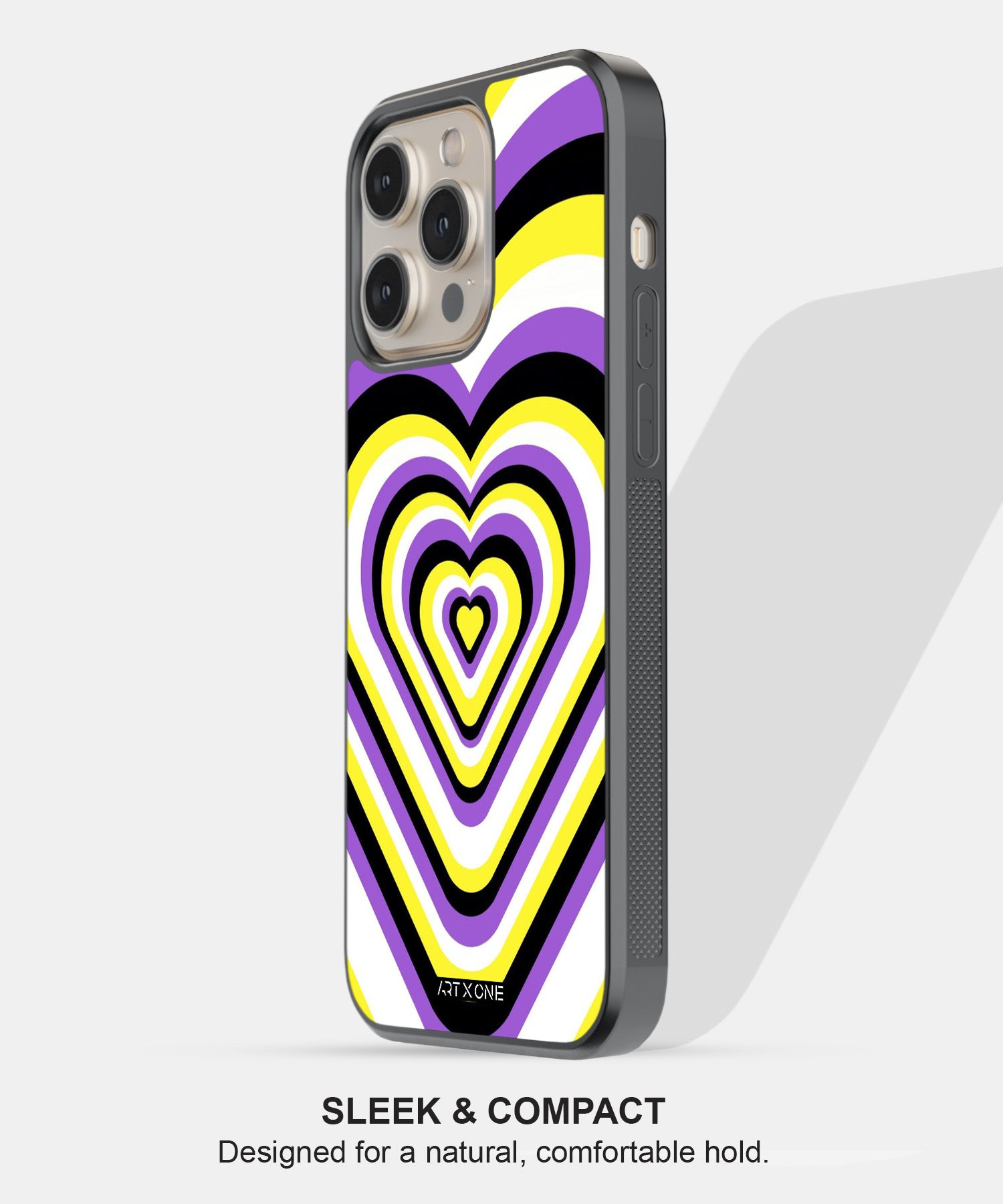 Yellow & Black Heart Y2K