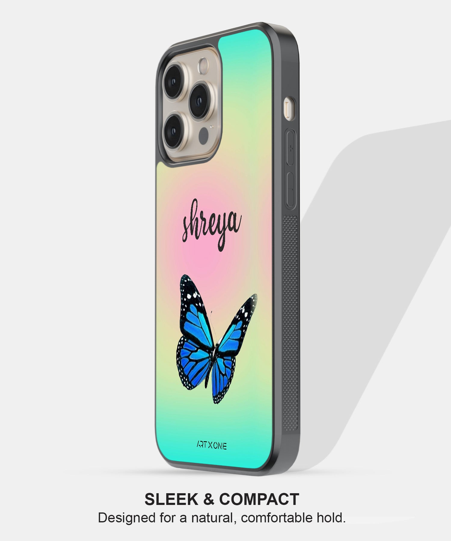Butterfly Glass Customize Mobile Back Cover