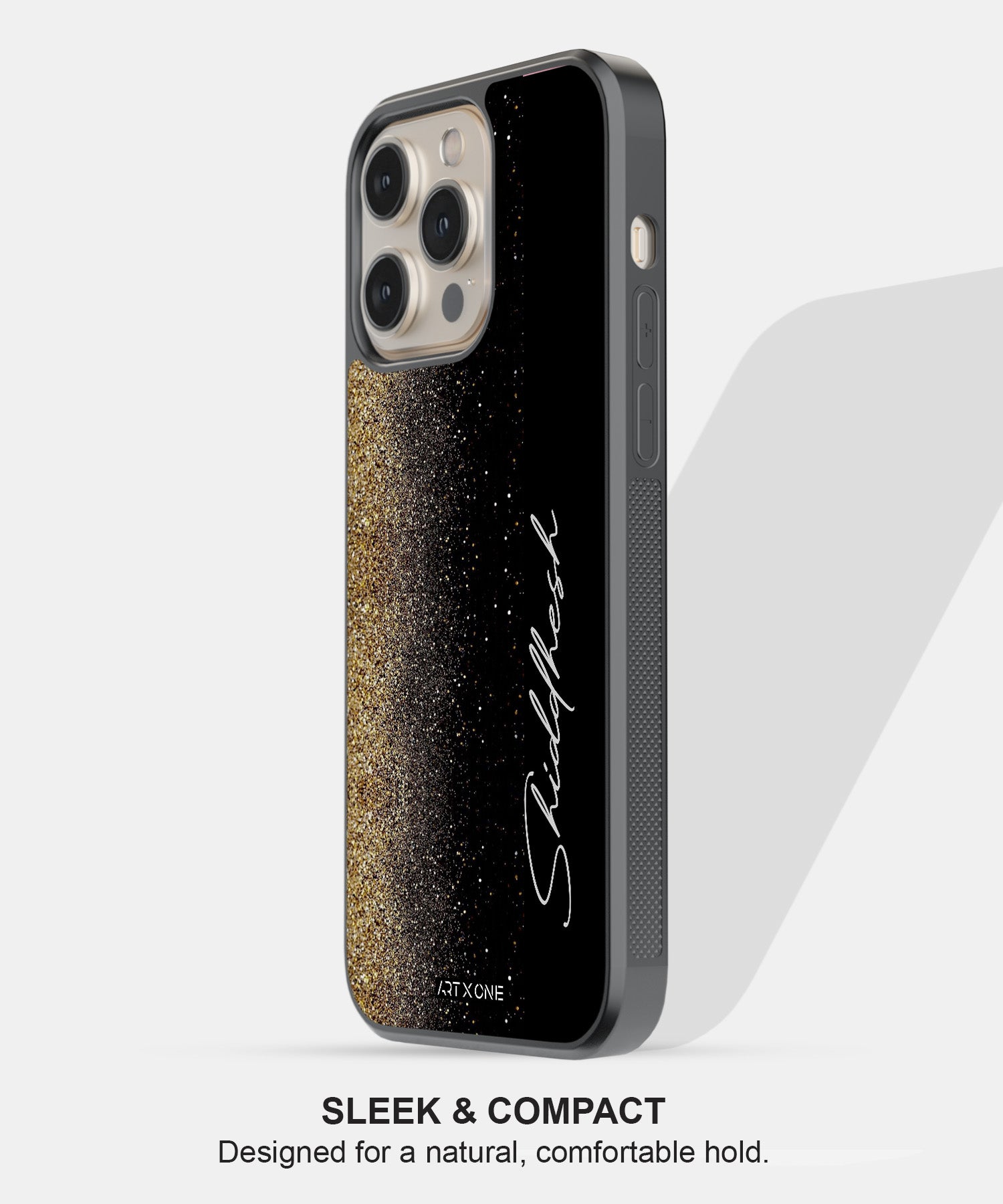 Golden Glitter Mobile Back Cover