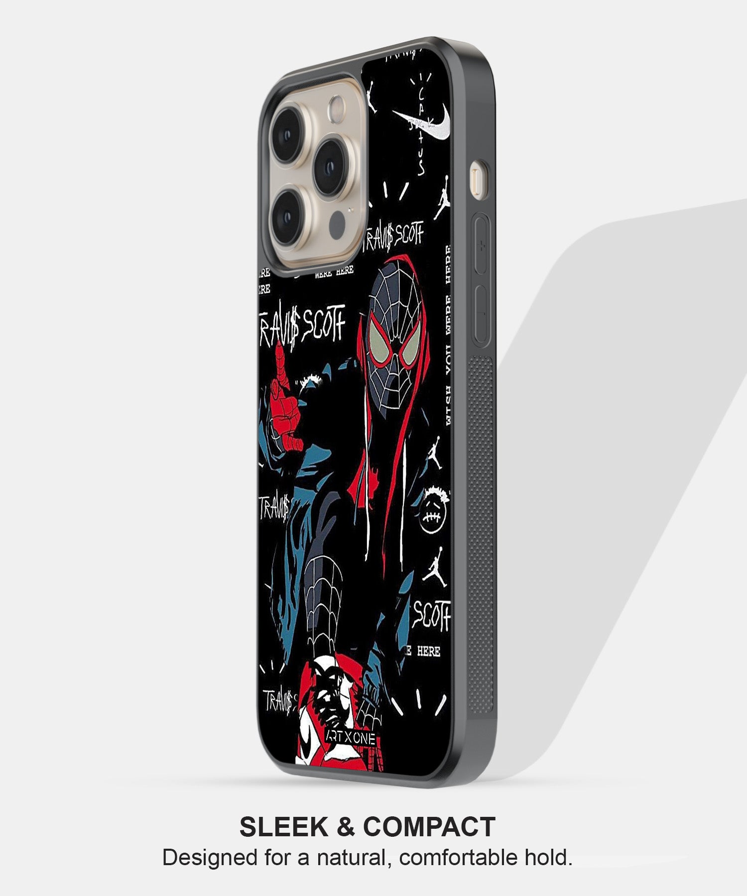 Black Spiderman Mobile Back Cover