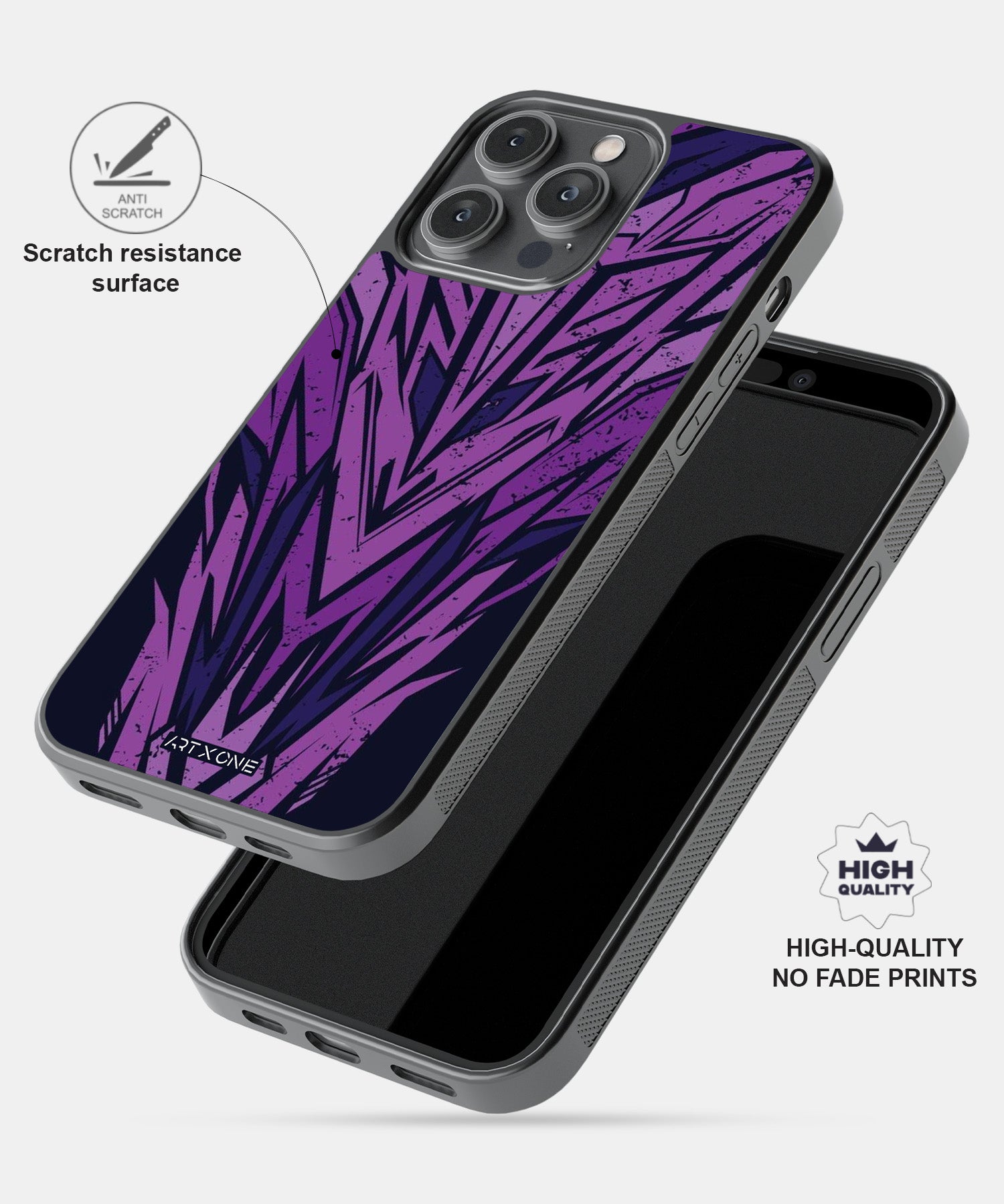 Abstract Purple Geometric Pattern Mobile Back Cover