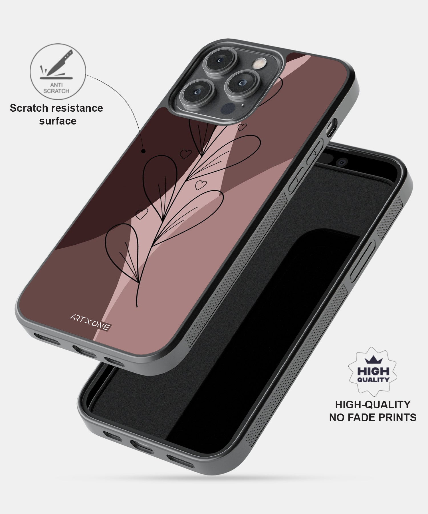 Brown Leaf Abstract Mobile Back Cover