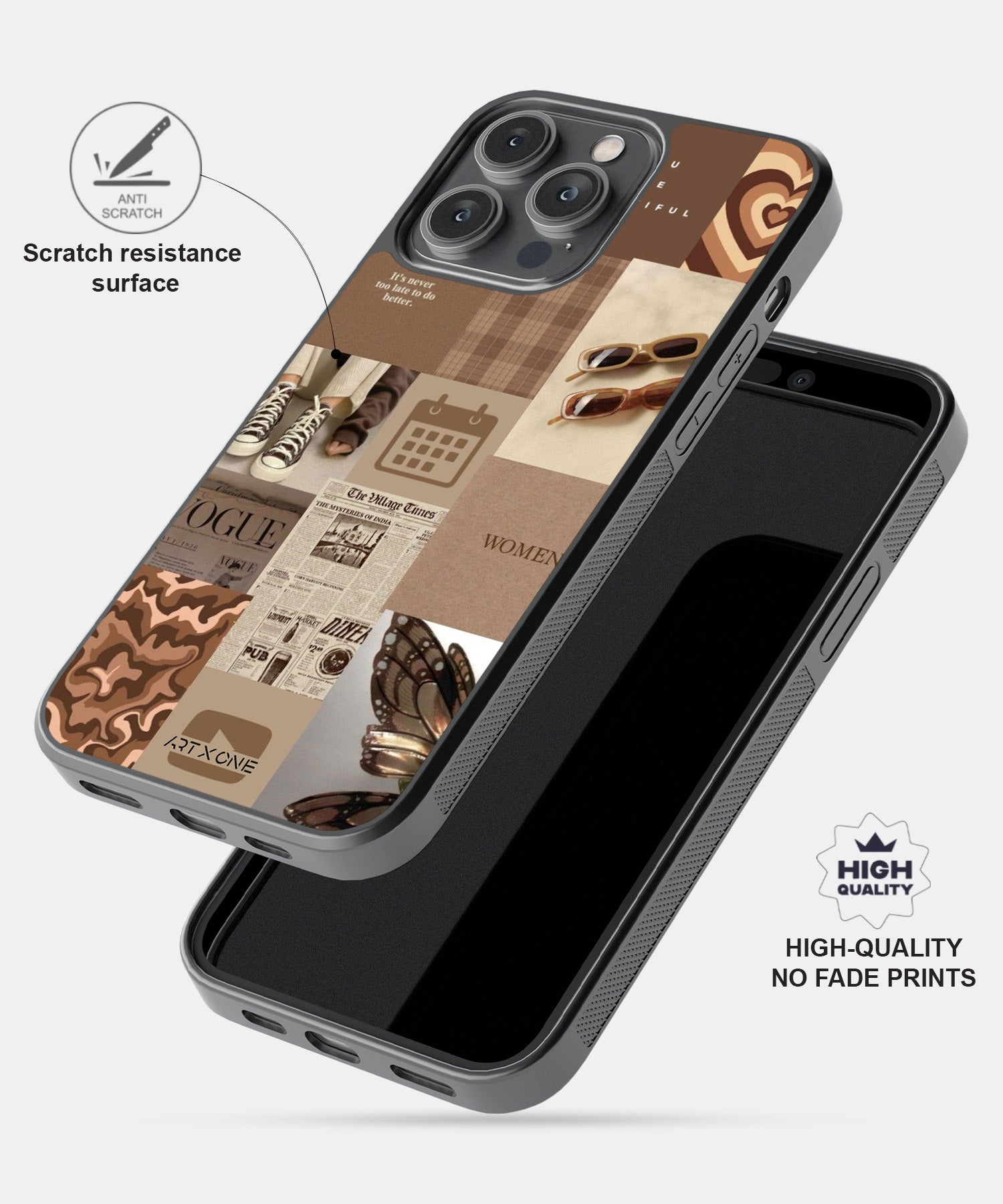 Brown Aesthetic Mobile Back Cover