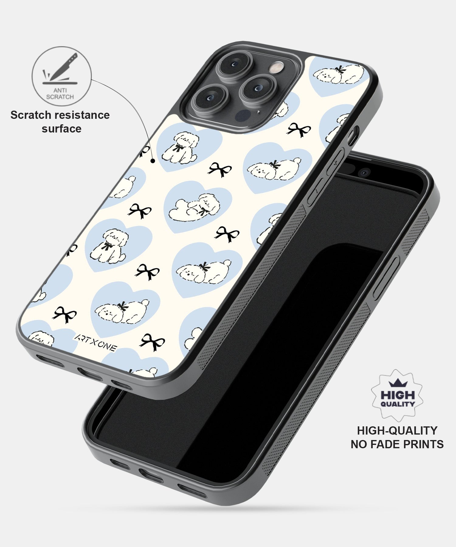 Bowtie Poodle Mobile Back Cover